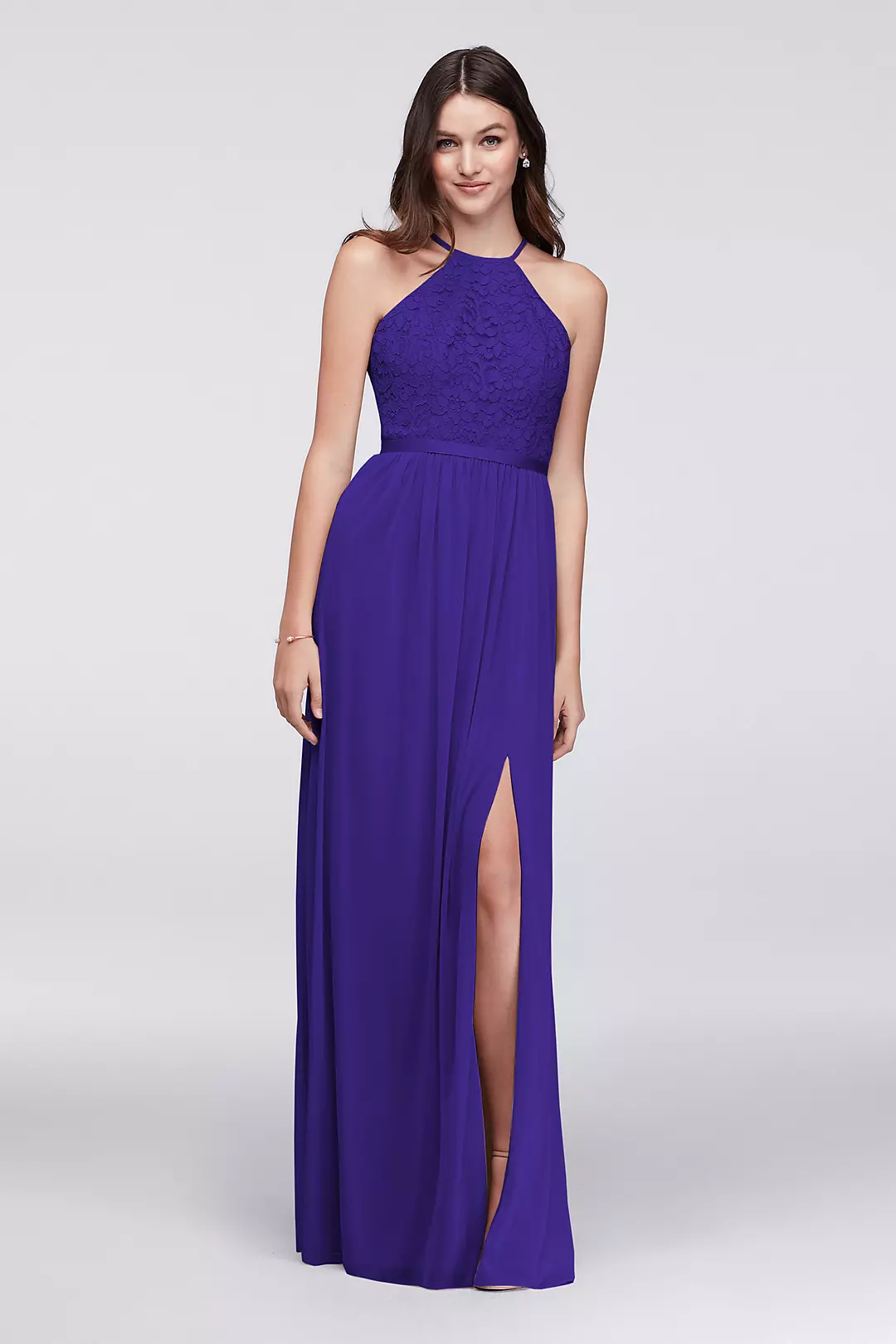 Open-Back Lace and Mesh Bridesmaid Dress - Image 32