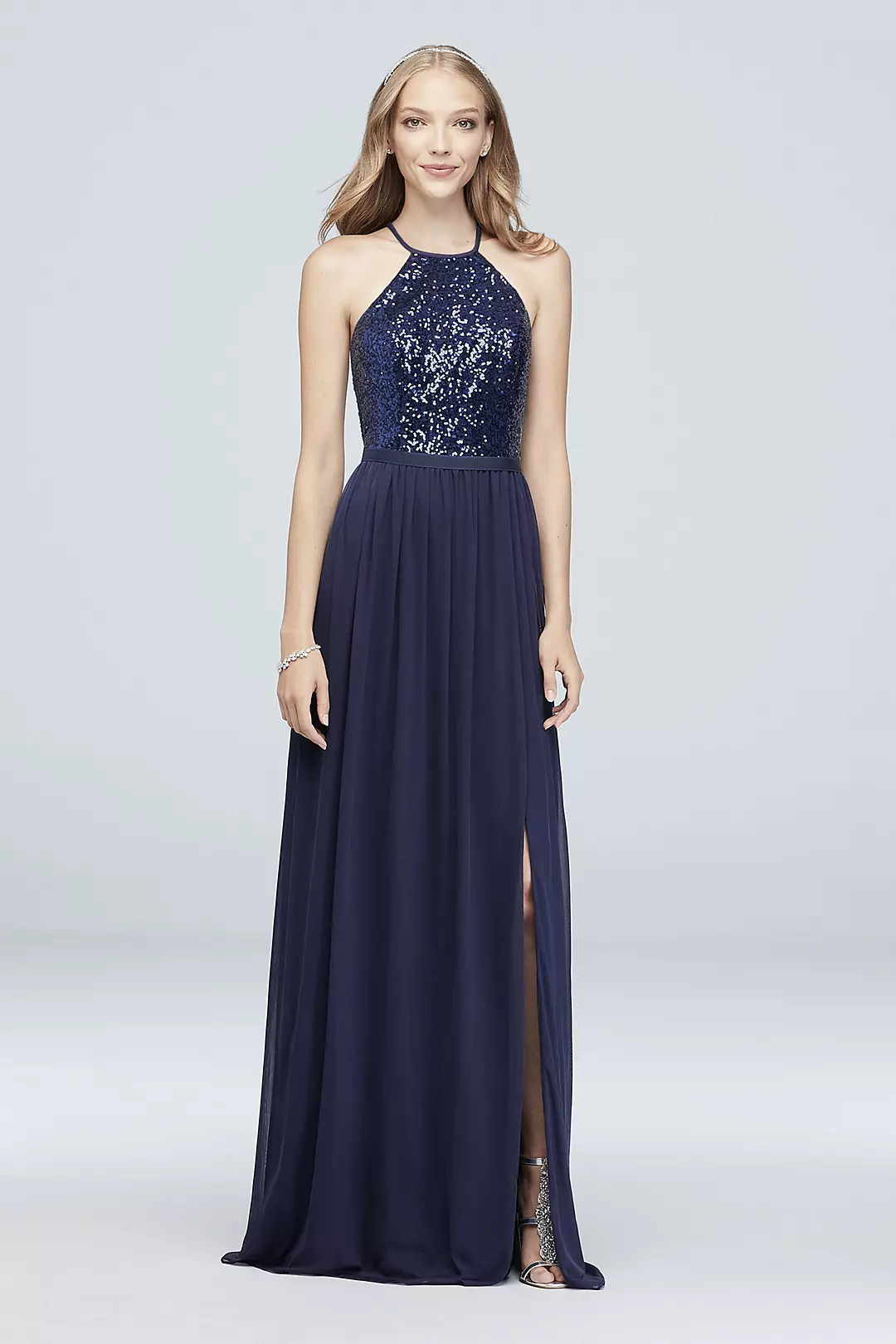 Open-Back Lace and Mesh Bridesmaid Dress - Image 33