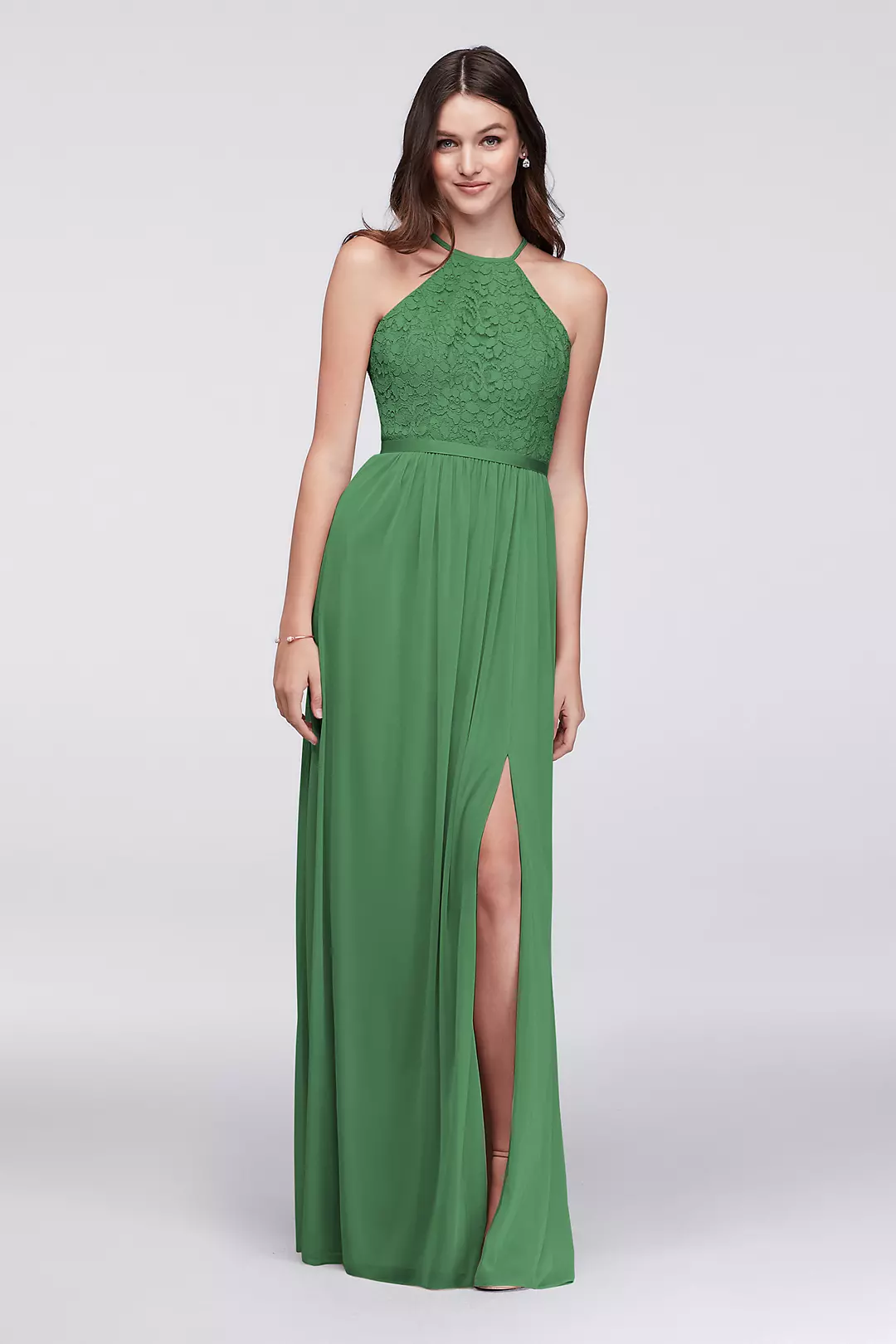 Open-Back Lace and Mesh Bridesmaid Dress - Image 35