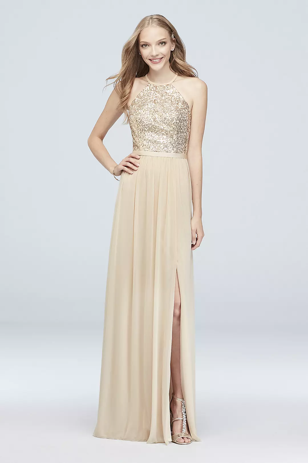 Open-Back Lace and Mesh Bridesmaid Dress - Image 37