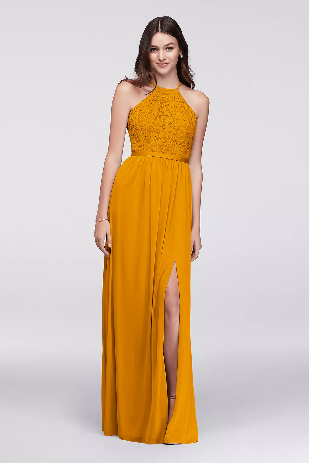 Open-Back Lace and Mesh Bridesmaid Dress - Image 38