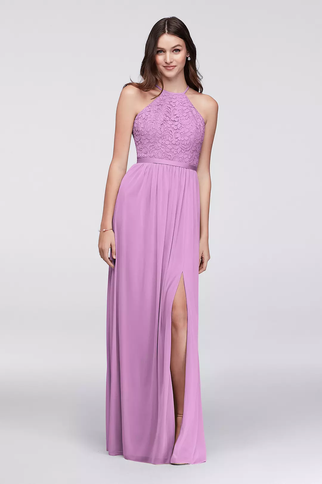 Open-Back Lace and Mesh Bridesmaid Dress - Image 42