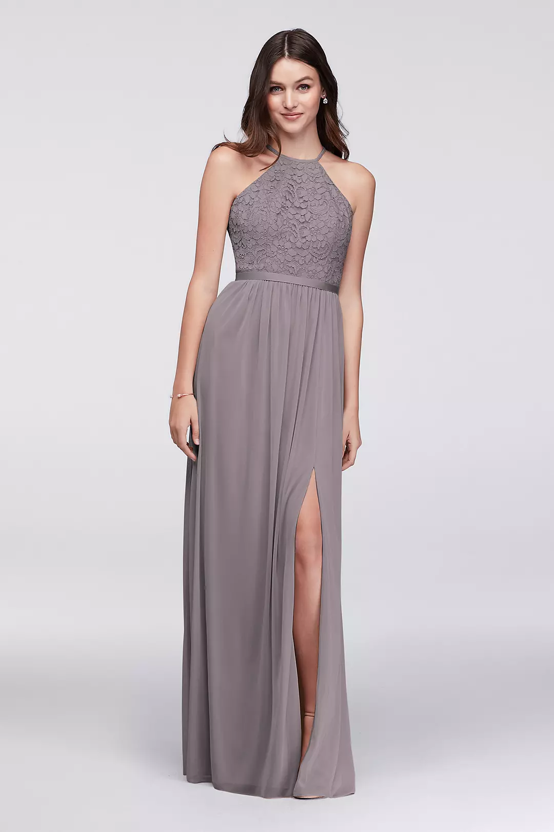 Open-Back Lace and Mesh Bridesmaid Dress - Image 43