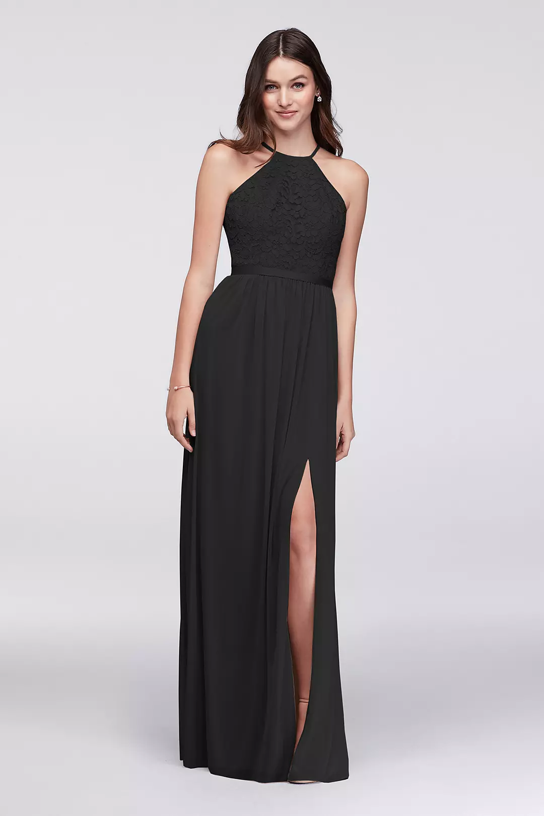 Open-Back Lace and Mesh Bridesmaid Dress - Image 44