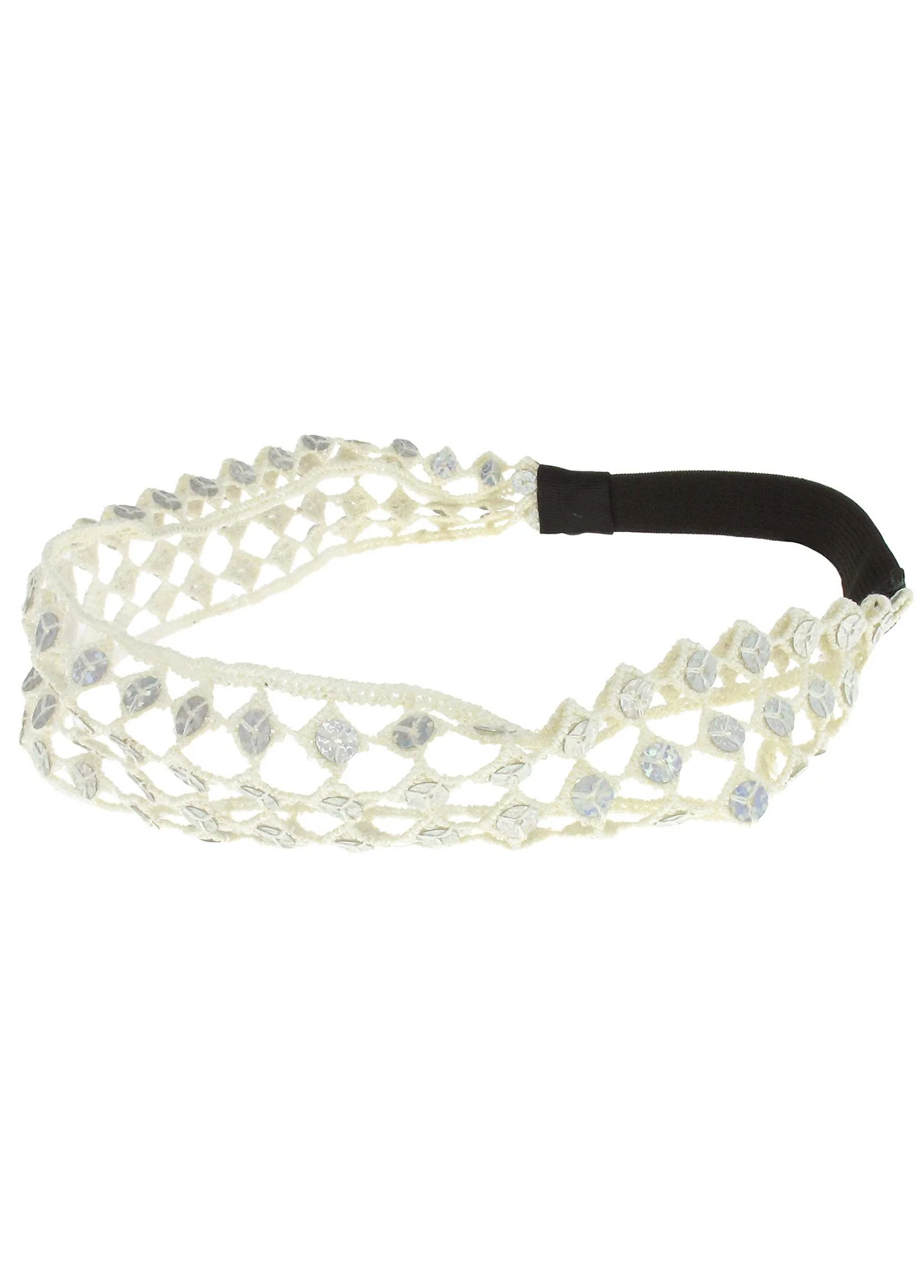 Open Diamond Shape Head Wrap with Sequin - Image 2