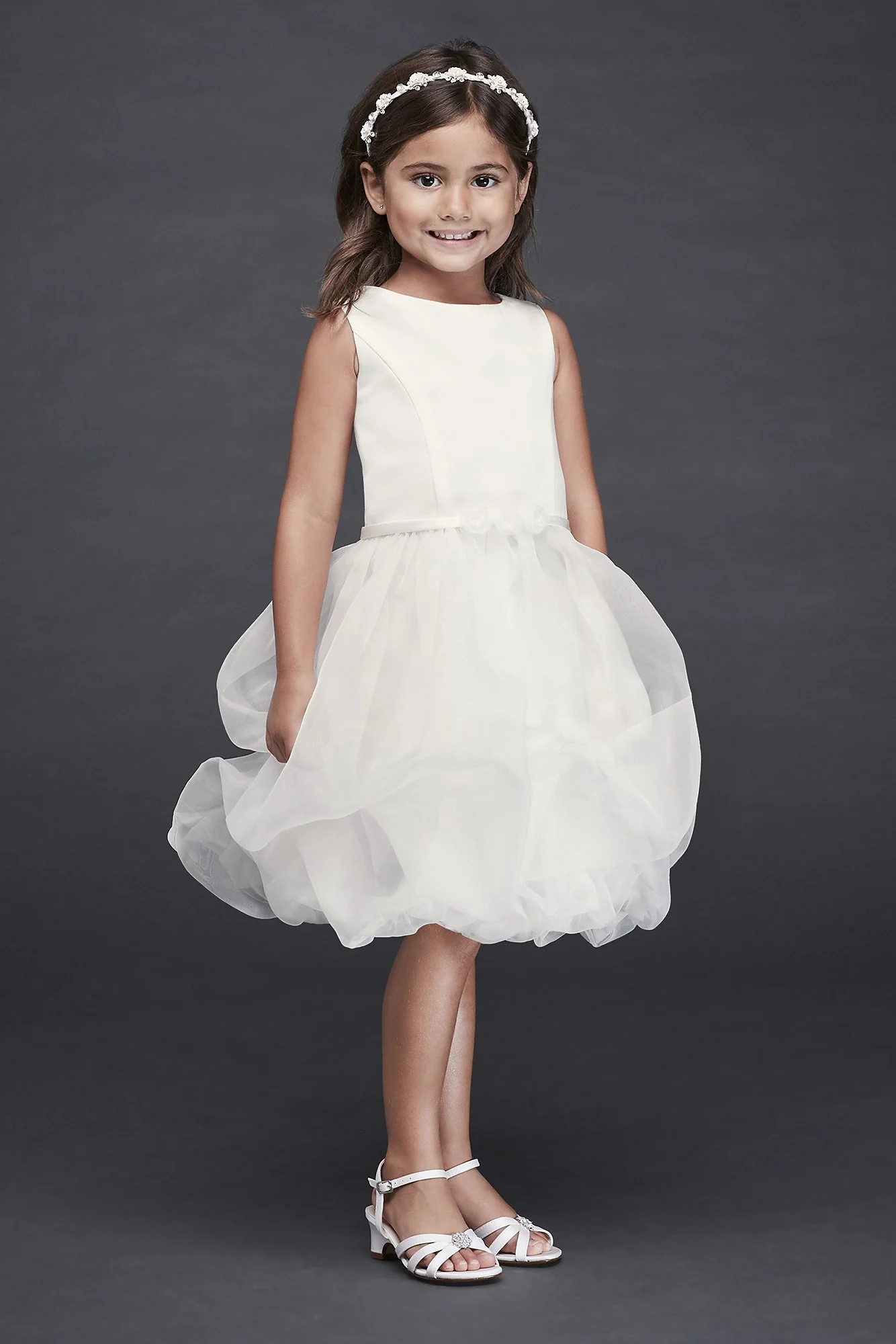 Organza Bubble Skirt Flower Girl Dress - Image 2