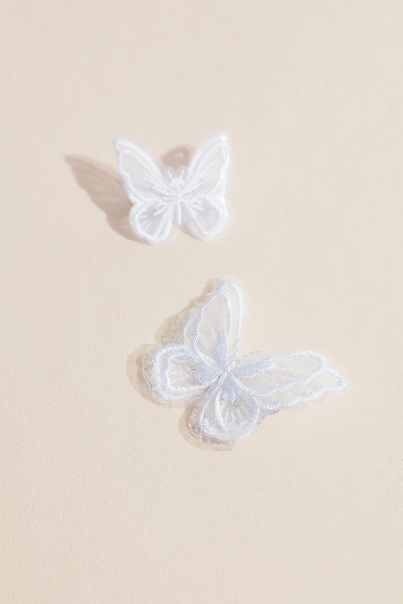 Organza Butterfly Flower Girl Hair Clips