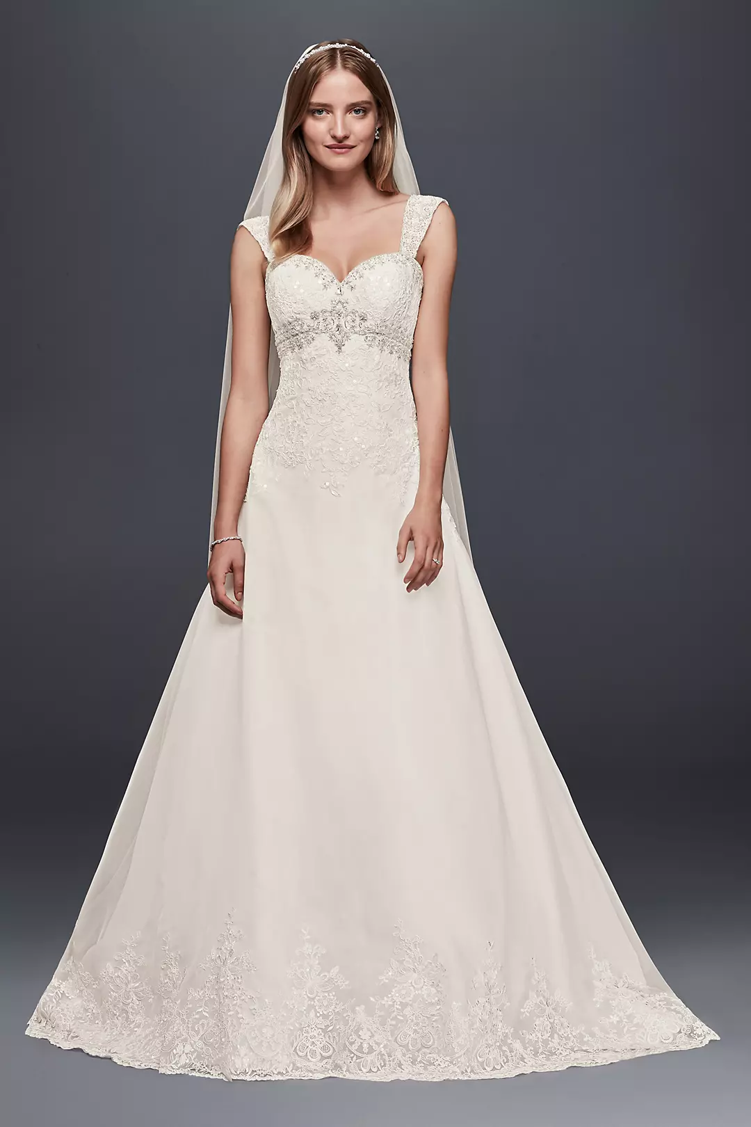 Organza Empire Wedding Dress with Removable Straps - Image 10