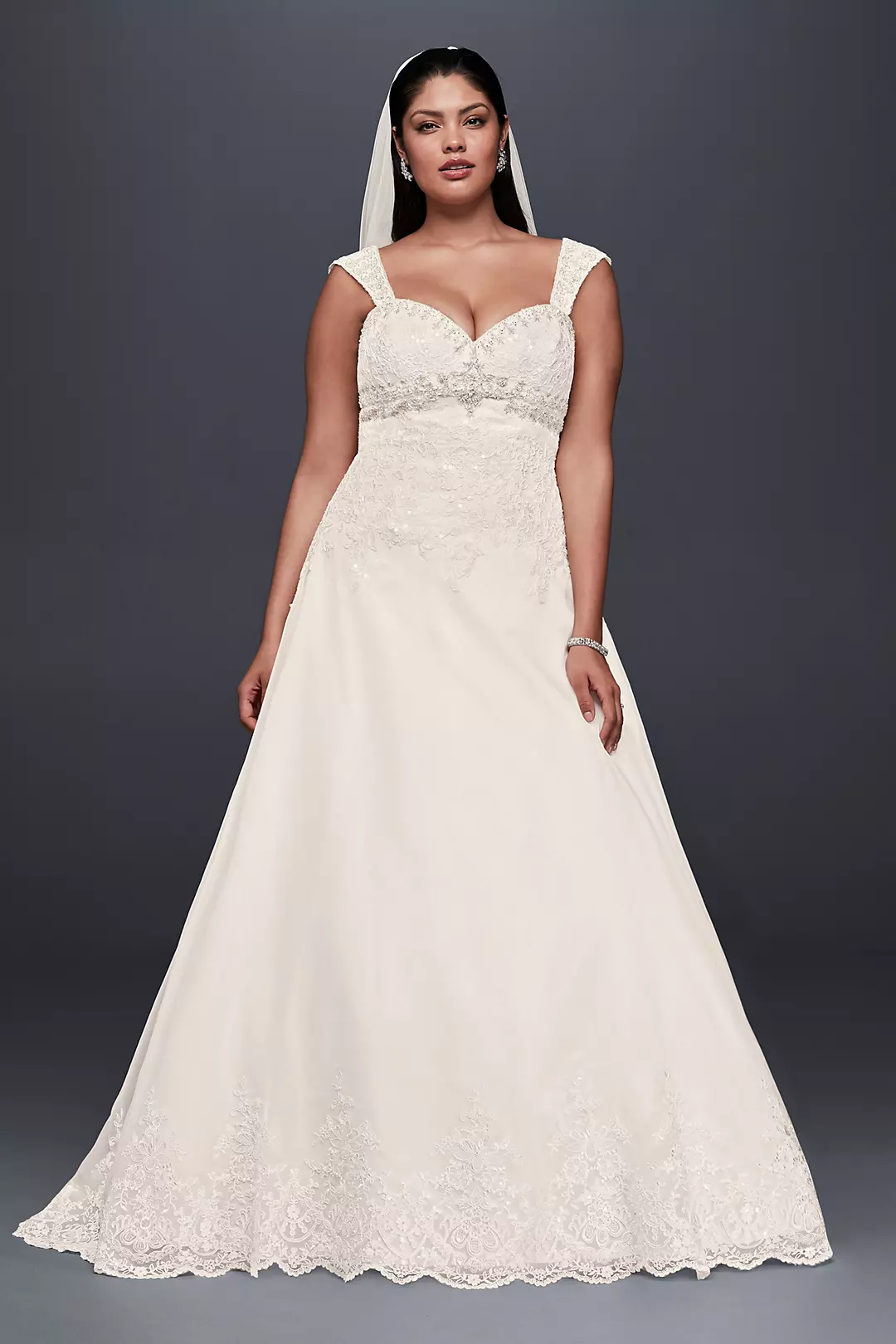 Organza Empire Wedding Dress with Removable Straps - Image 13