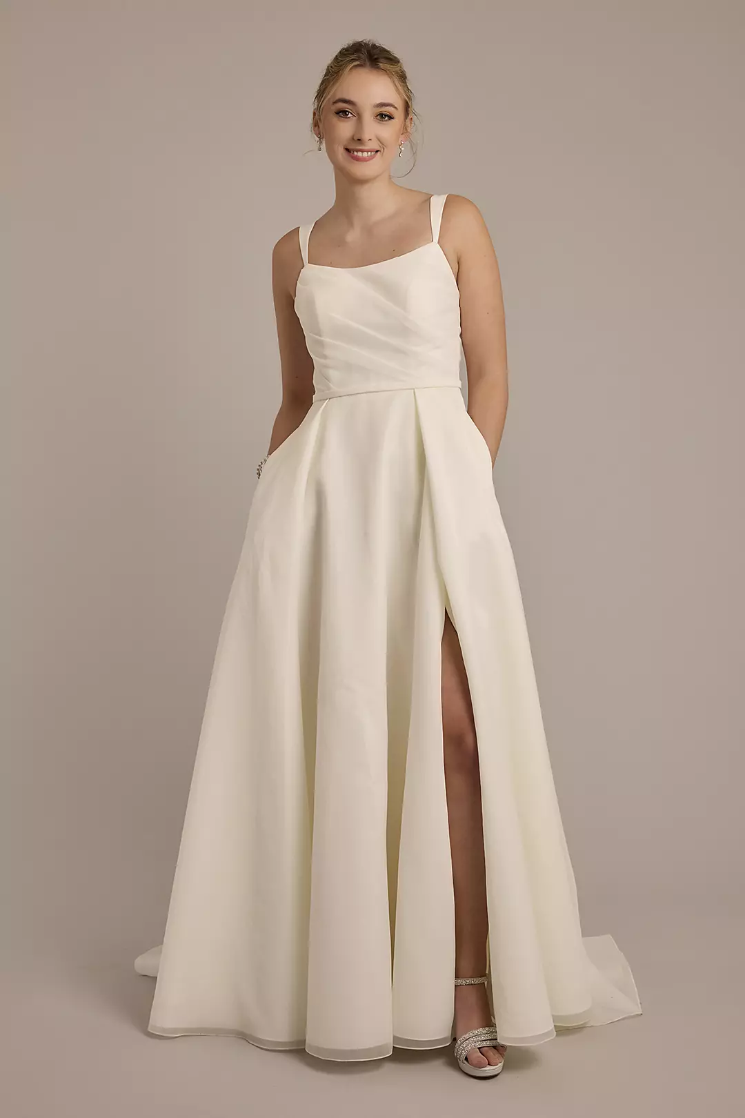 Organza Scoop Neck A-Line Wedding Dress - Image 7