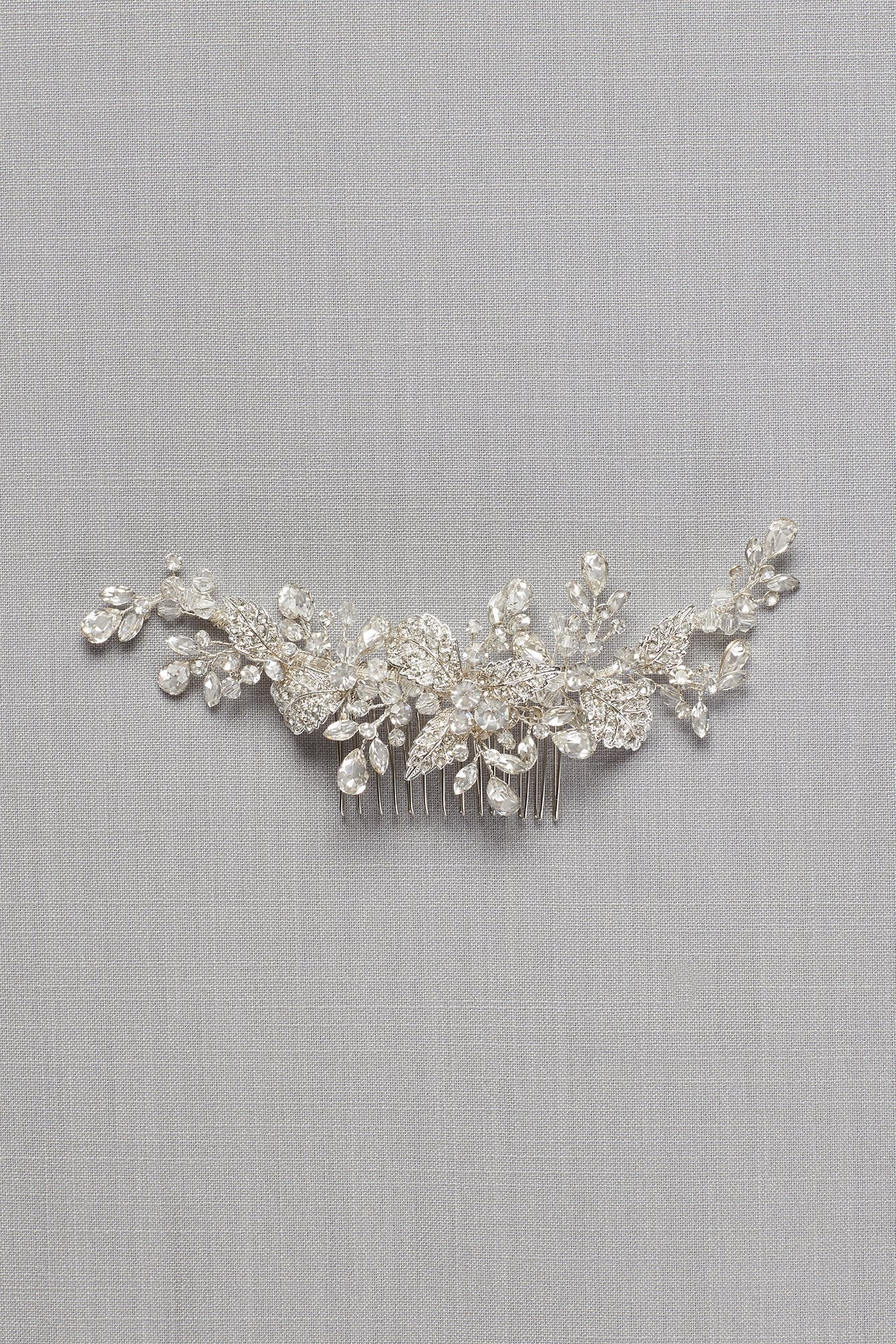 Pave Crystal Flower Hair Comb