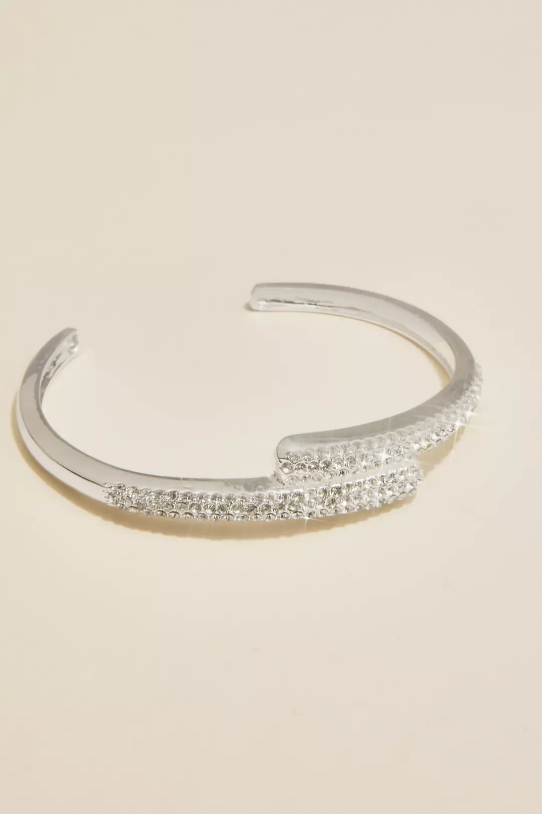 Pave Silver Cuff Bracelet - Image 3
