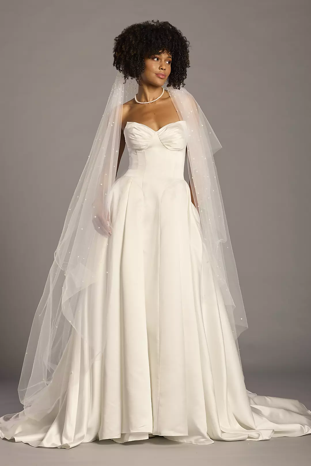 Pearl and Crystal Drip Cathedral Veil