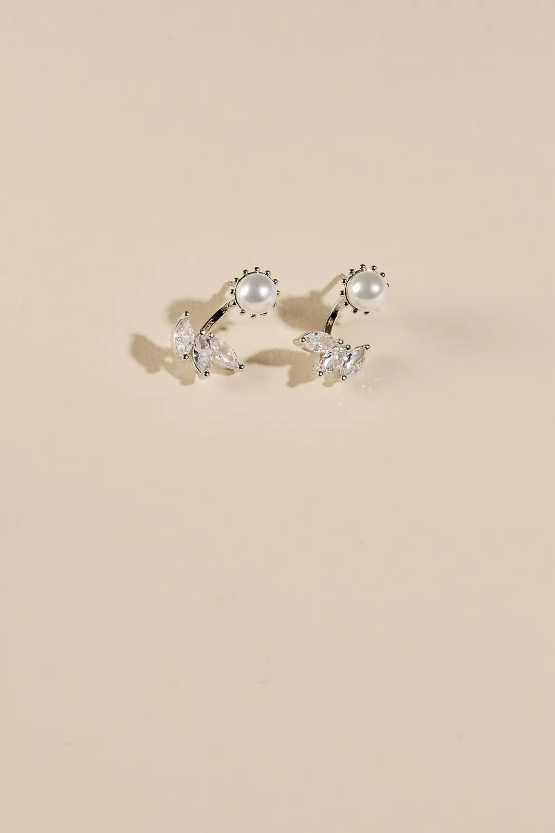 Pearl and Crystal Front to Back Studs