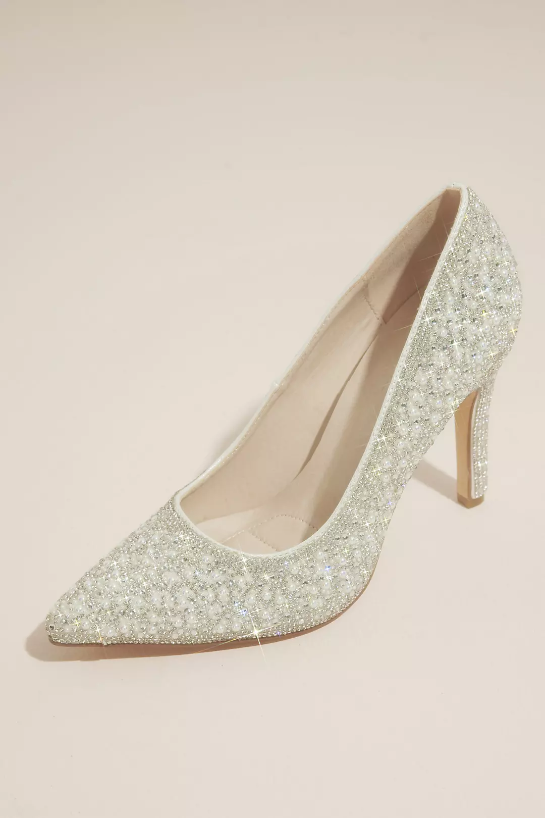Pearl and Crystal Pointed-Toe Pumps - Image 2