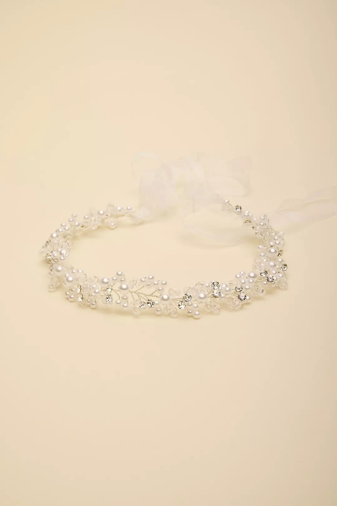 Pearl and Crystal Tie-Back Headband - Image 2