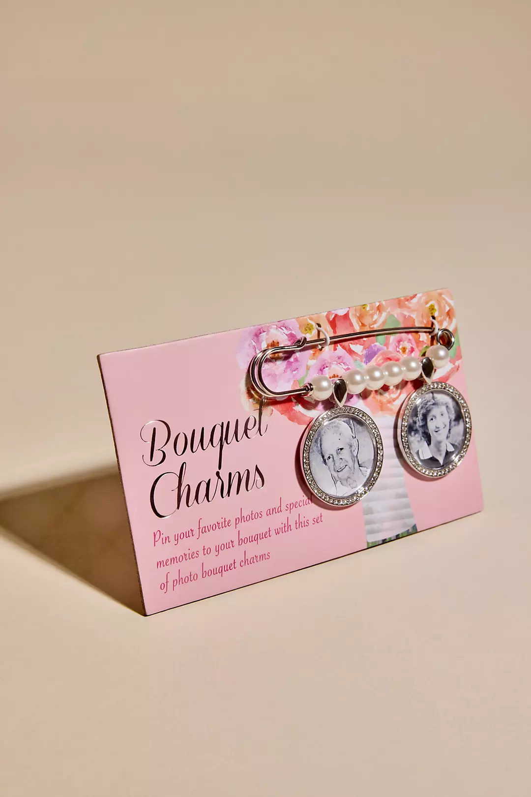 Pearl and Rhinestone Bouquet Photo Pin - Image 3