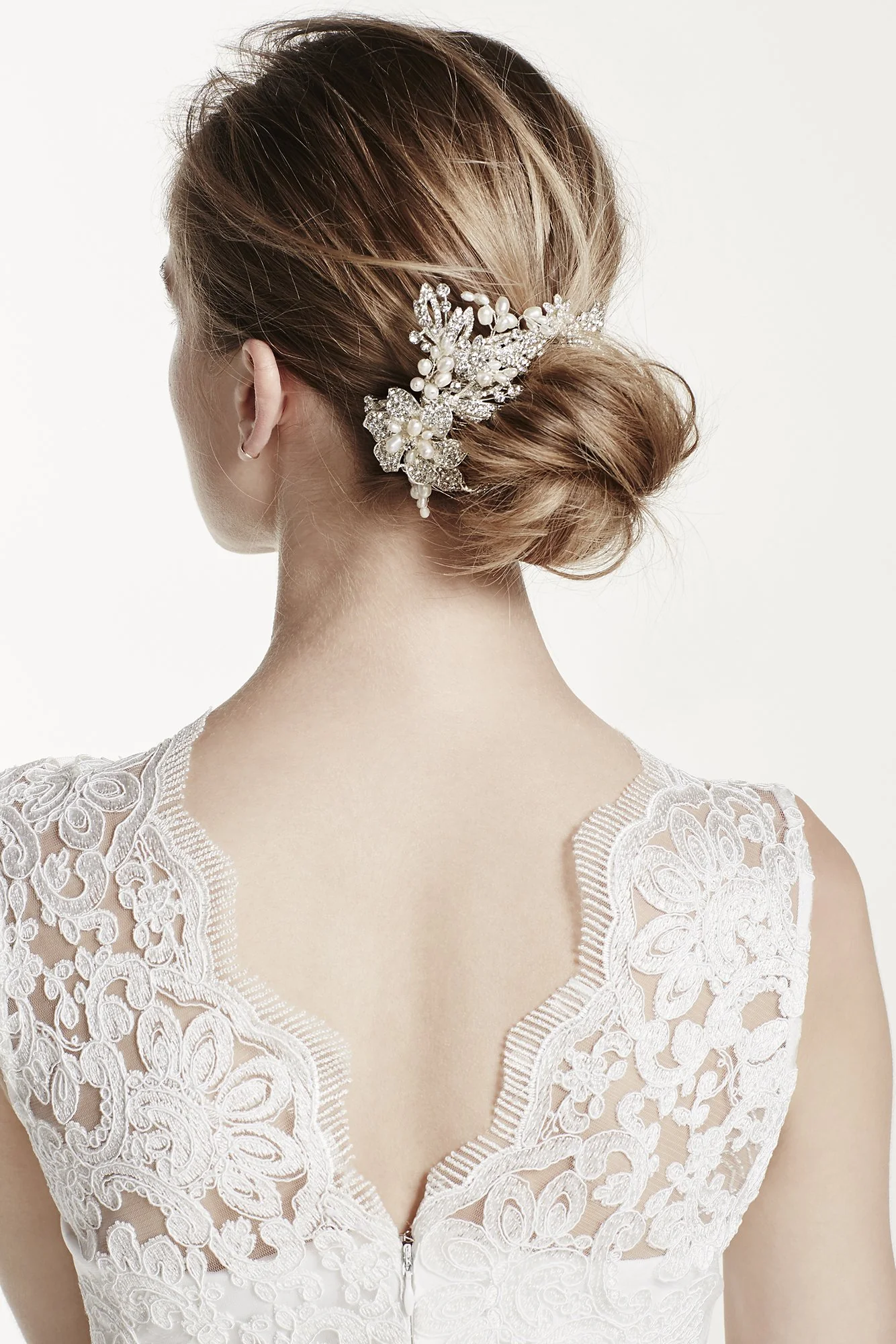 Pearl and Rhinestone Moldable Hair Wrap
