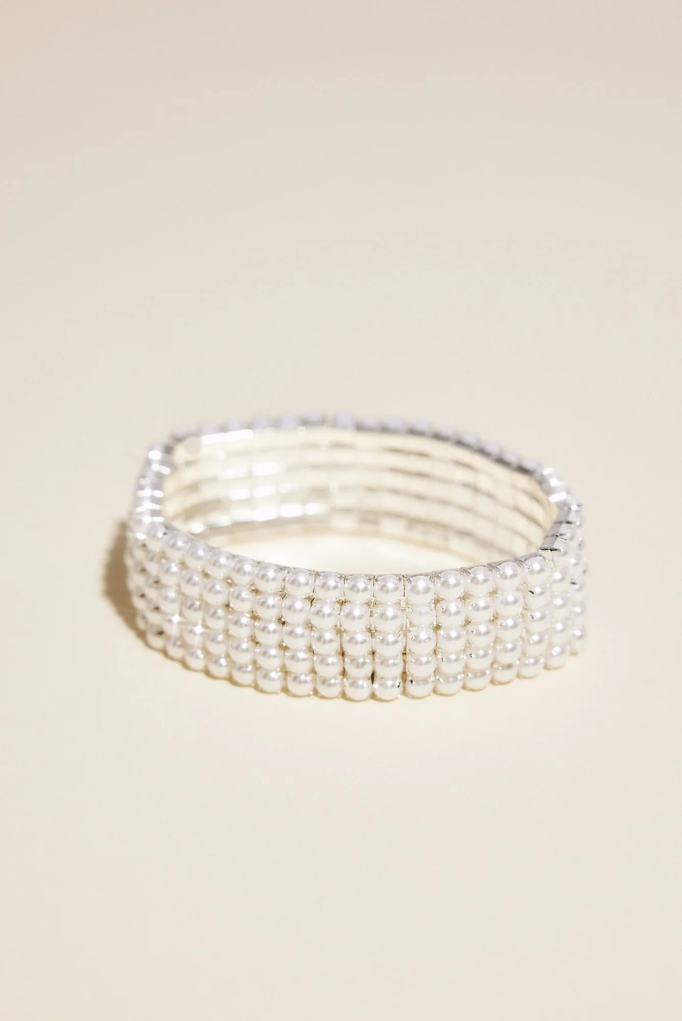Pearl Cuff Stretch Bracelet