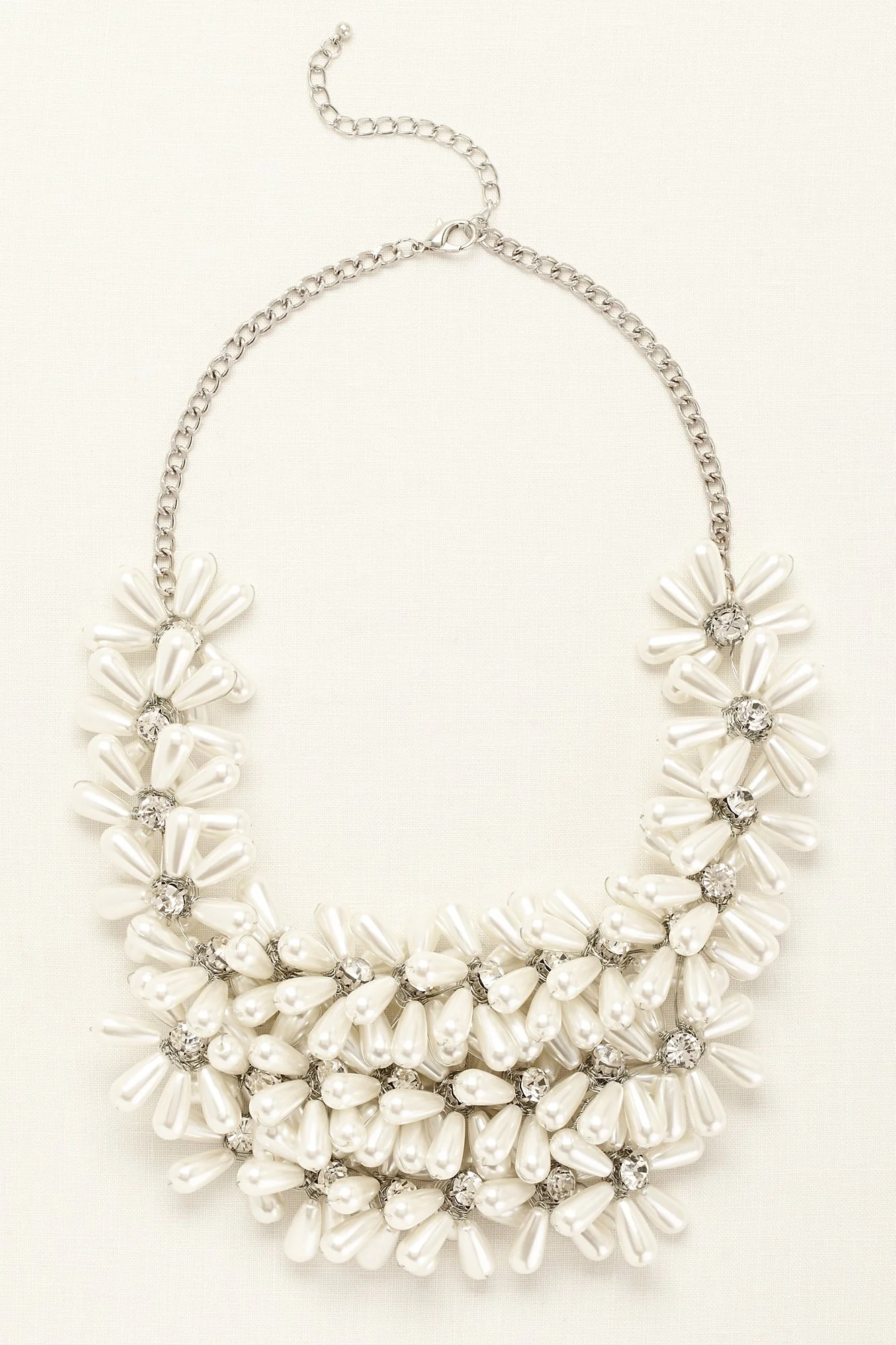 Pearl Flower Statement Necklace - Image 2