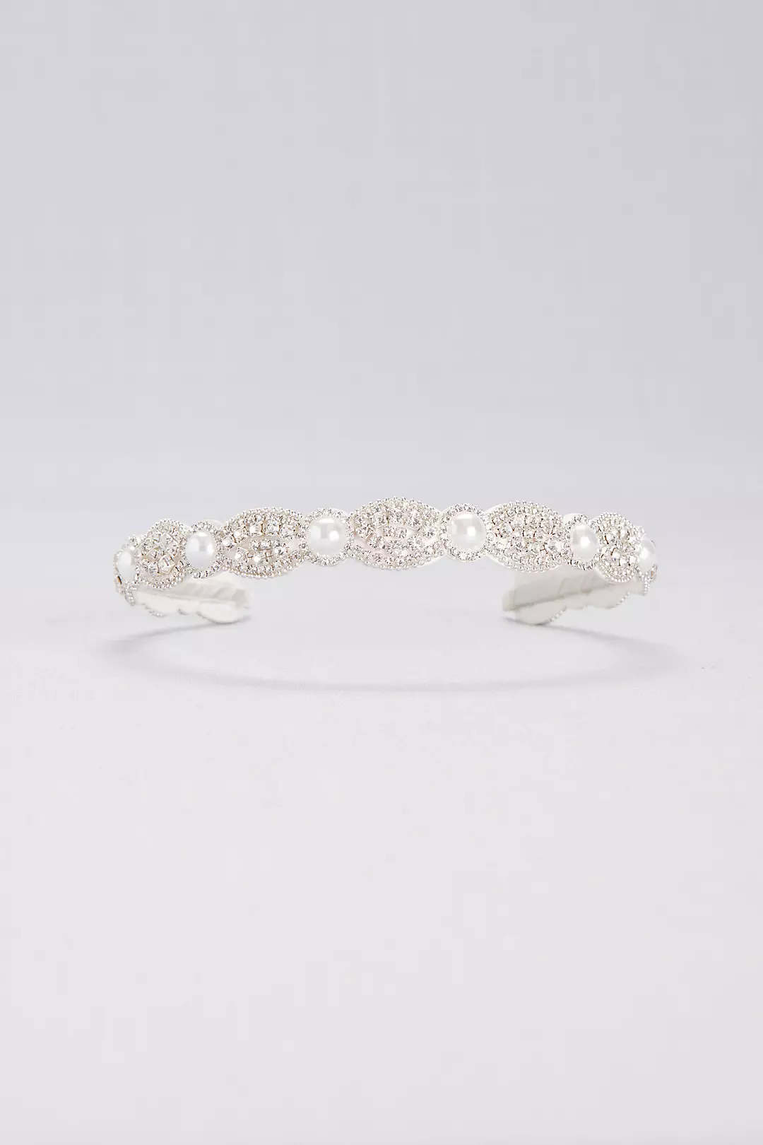 Pearl Halo and Crystal Medallion Headband - Image 2