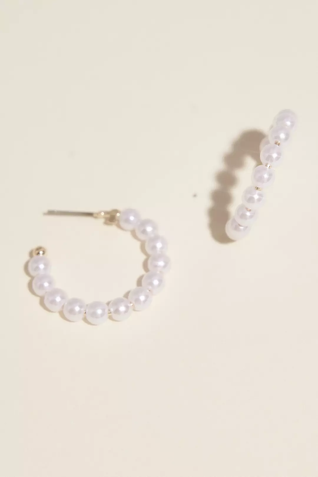 Pearl Hoop Earrings - Image 2