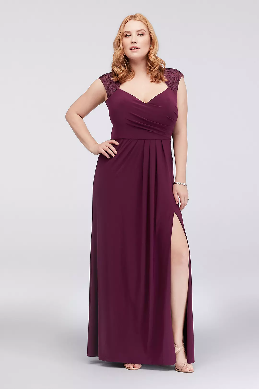 Piped Jersey Sheath Dress with Illusion Back - Image 2