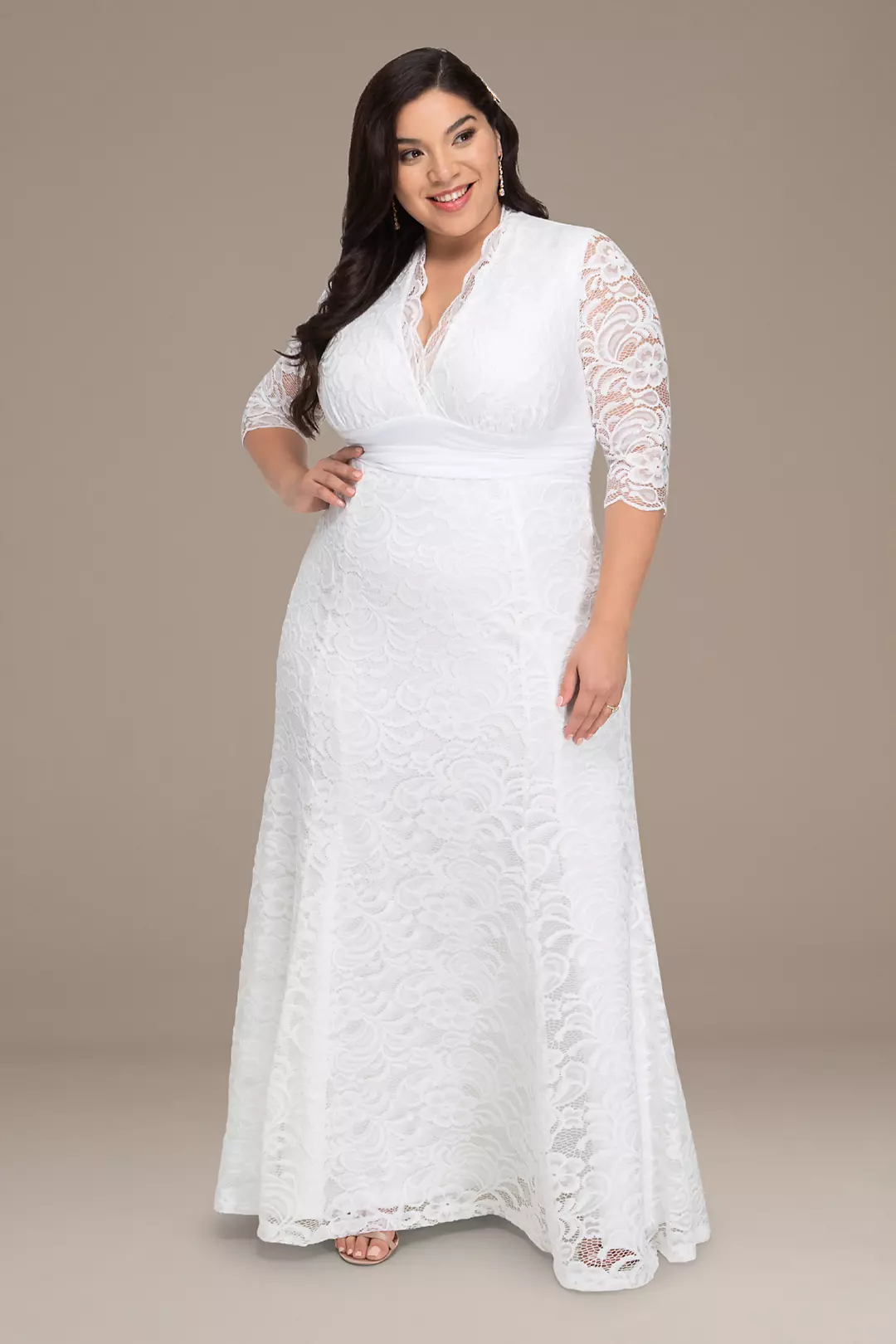 Plus Size Amour Lace Wedding Gown - Image 3