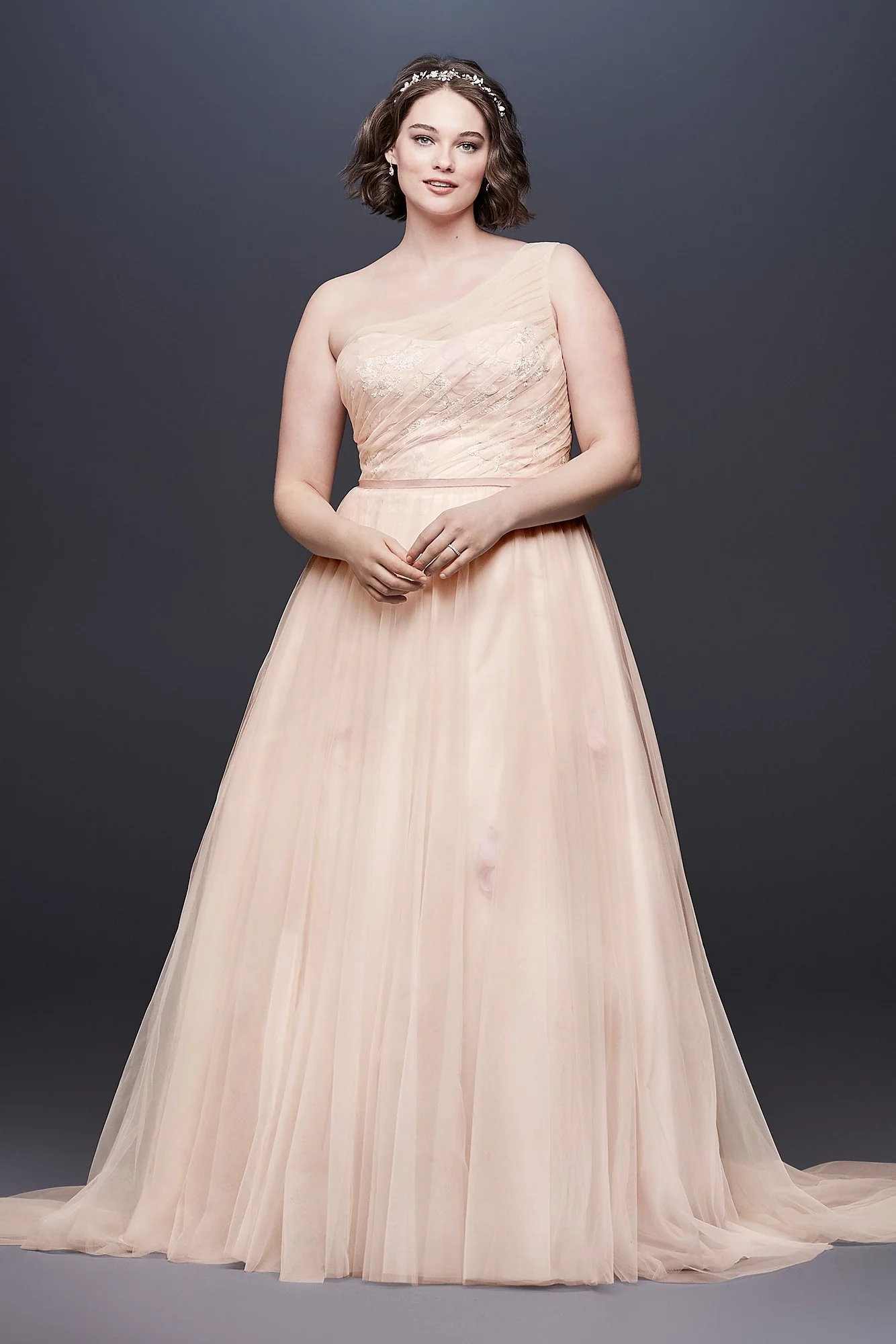Pressed Flower Tulle A-Line Wedding Dress - Image 5