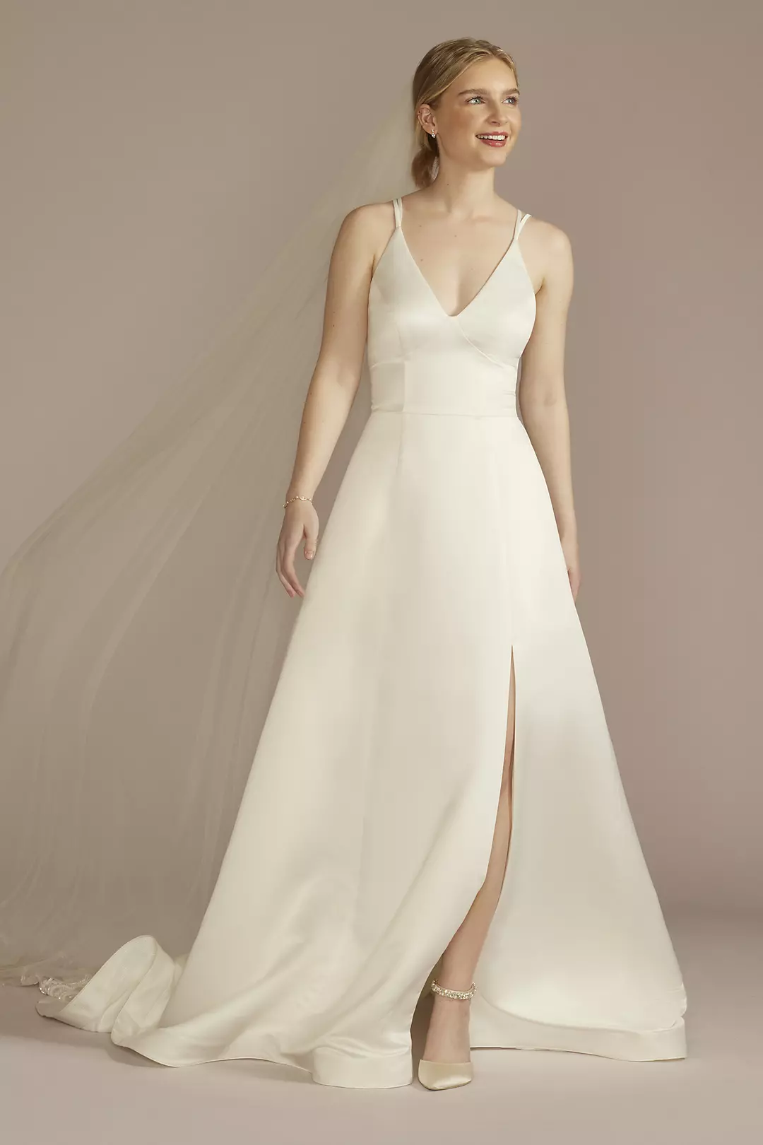 Recycled Satin Double Strap A-Line Wedding Dress - Image 11