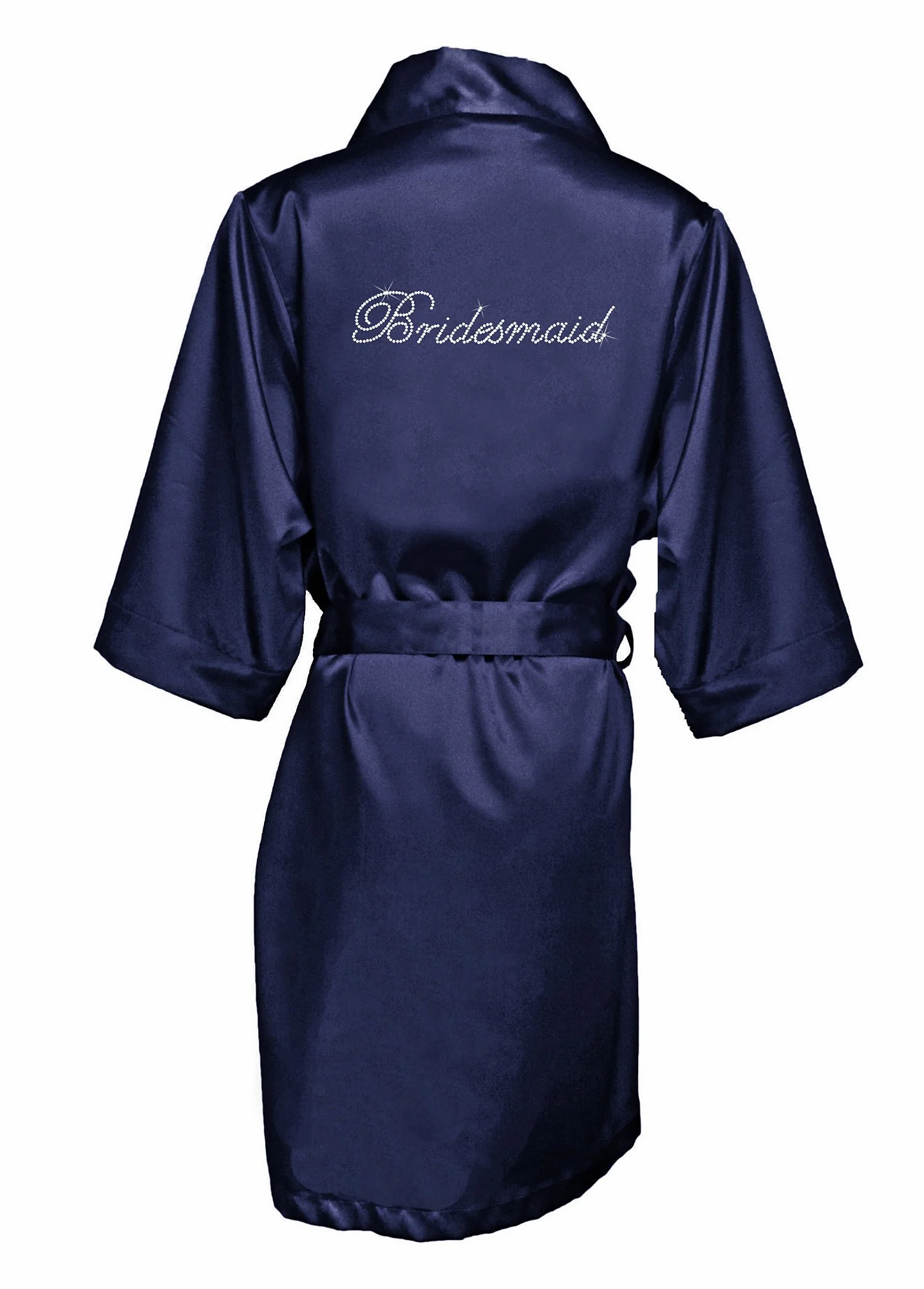Rhinestone Satin Bridesmaid Robe
