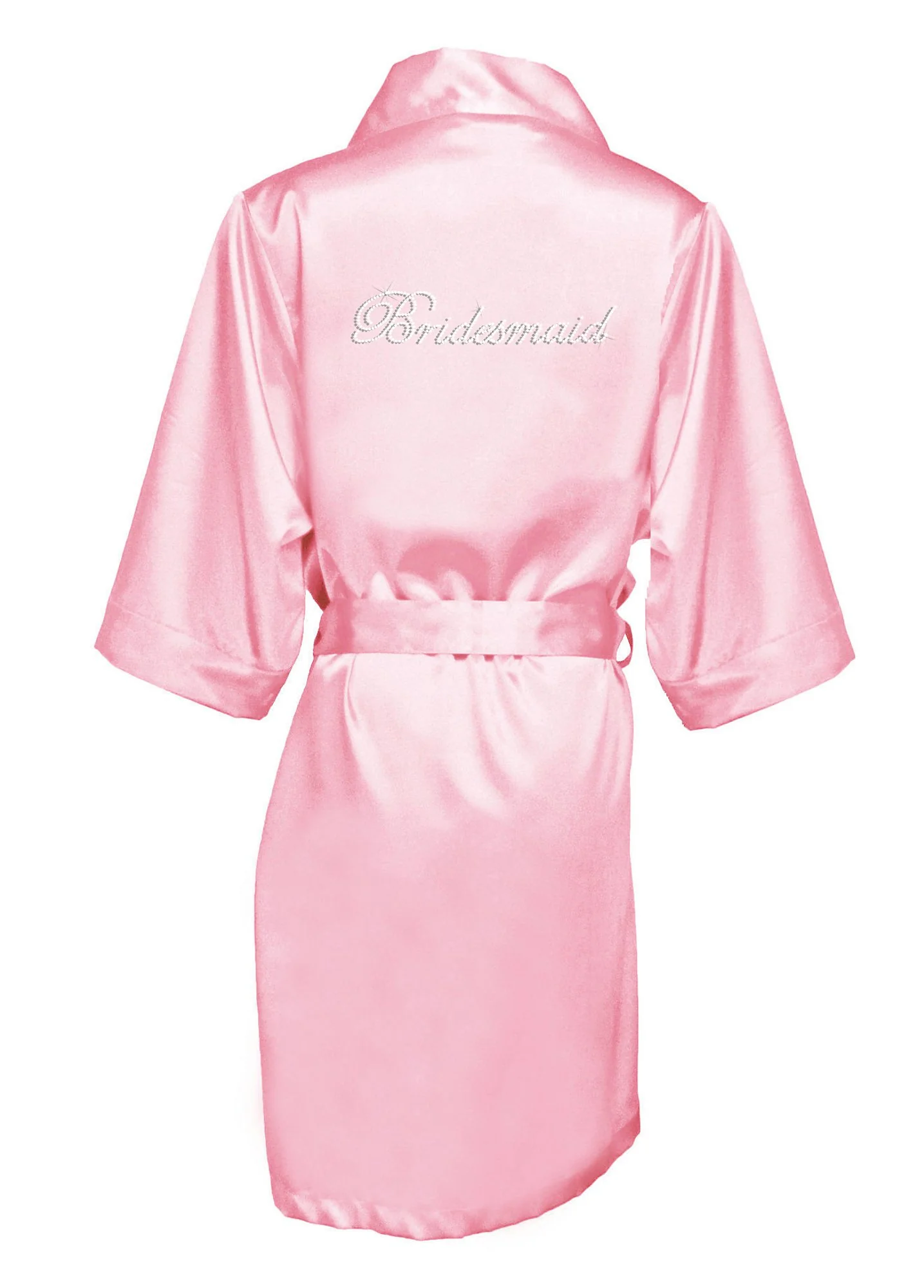 Rhinestone Satin Bridesmaid Robe - Image 2
