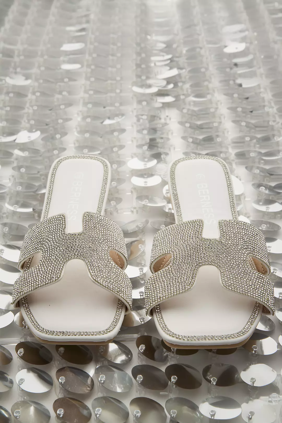 Rhinestone Slide Flat Sandals - Image 5