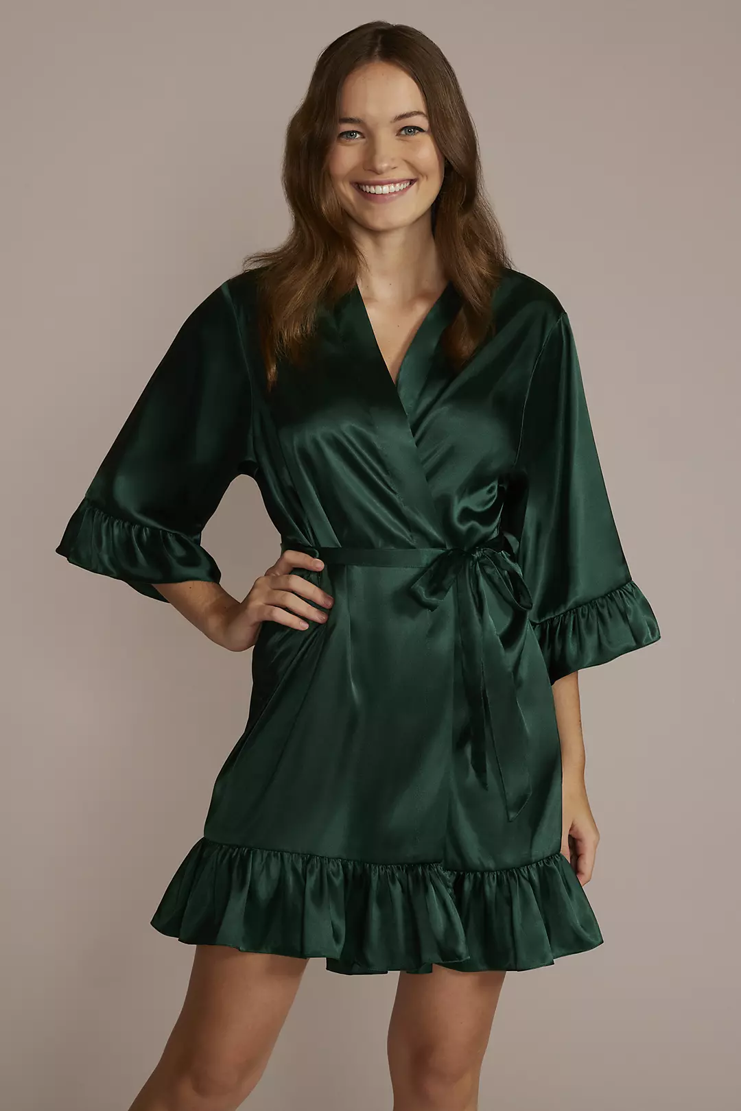 Ruffled Satin Robe - Image 3