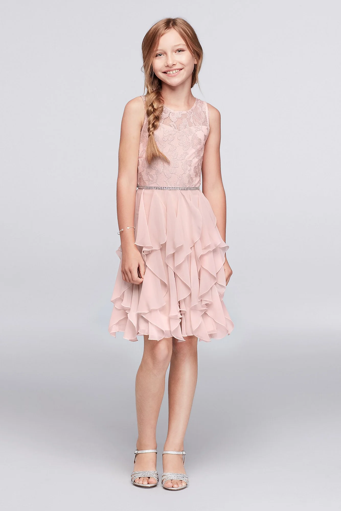 Ruffled Tulle Dress with Lace Bodice - Image 2
