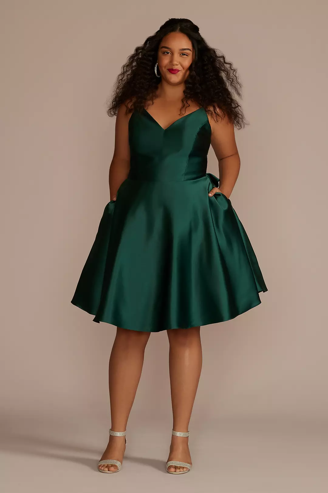 Satin A-Line Damas Dress with Back Bow - Image 3