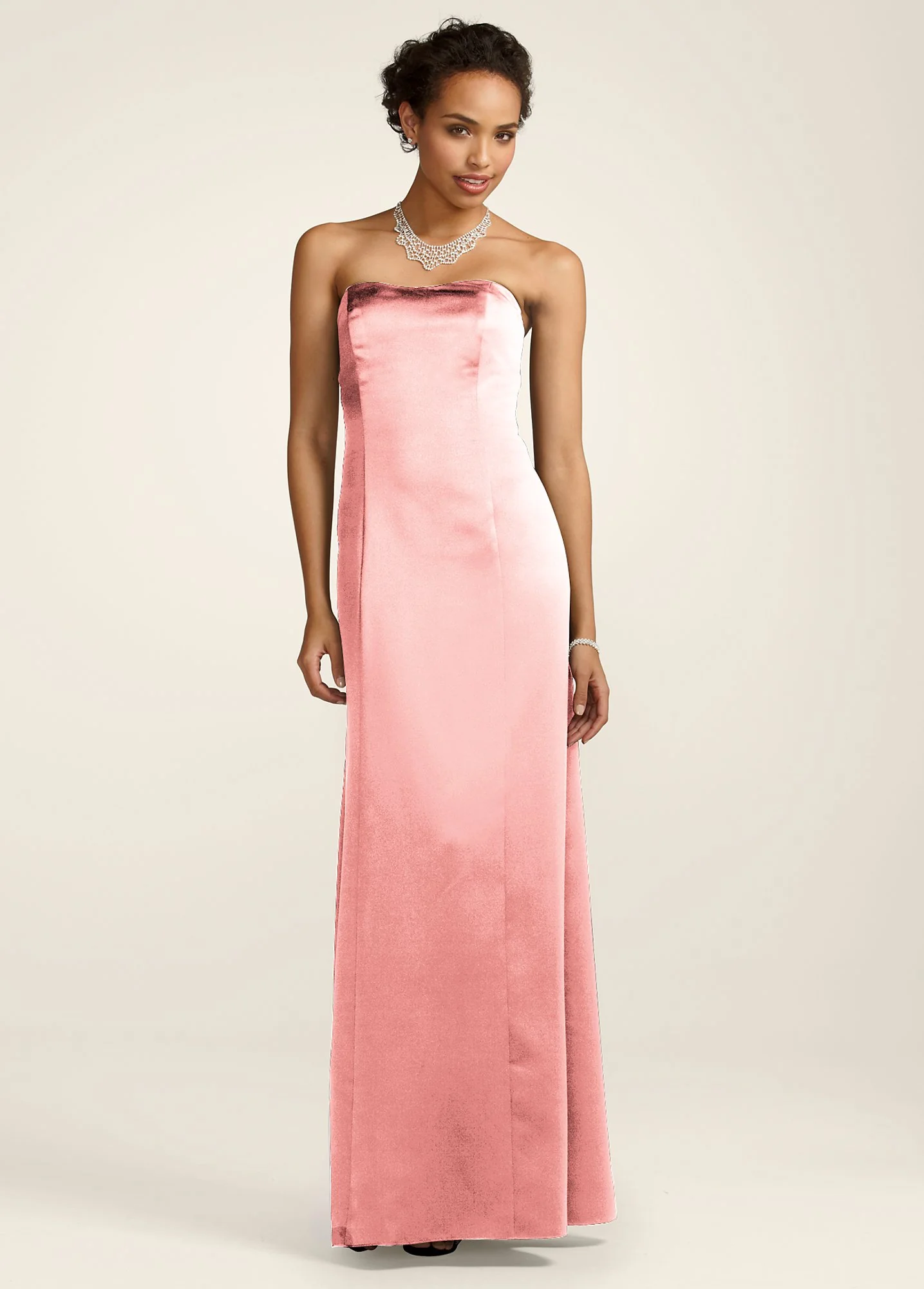 Satin A-line Dress, Sweetheart Neckline