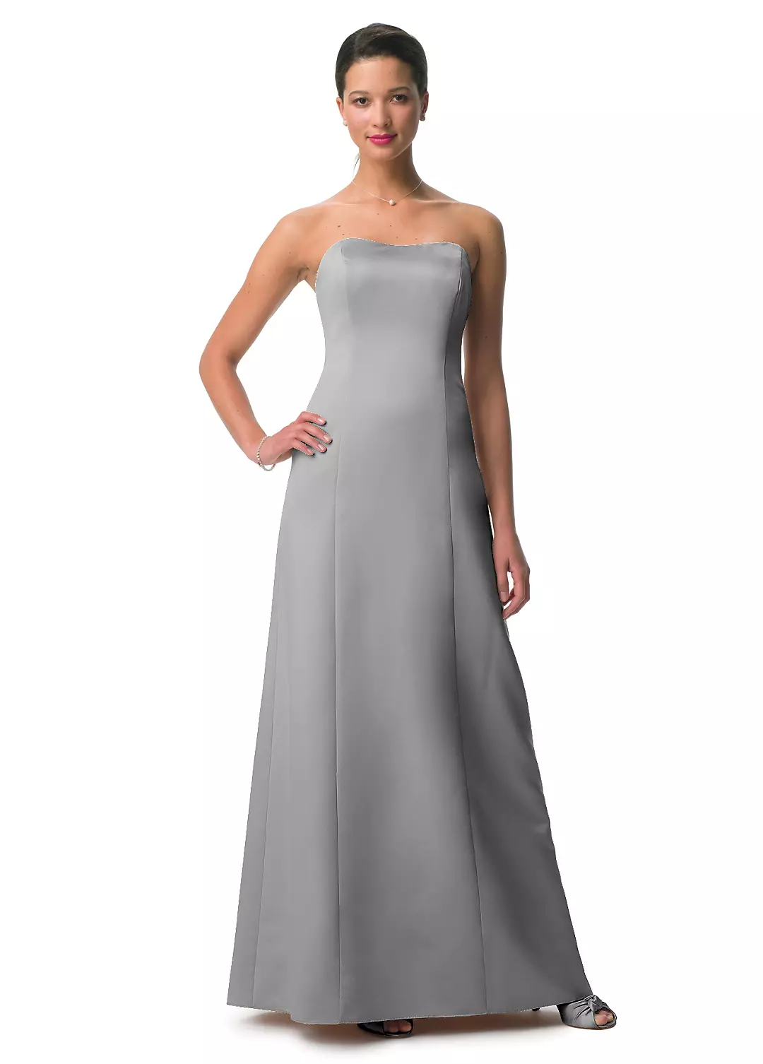 Satin A-line Dress, Sweetheart Neckline - Image 10