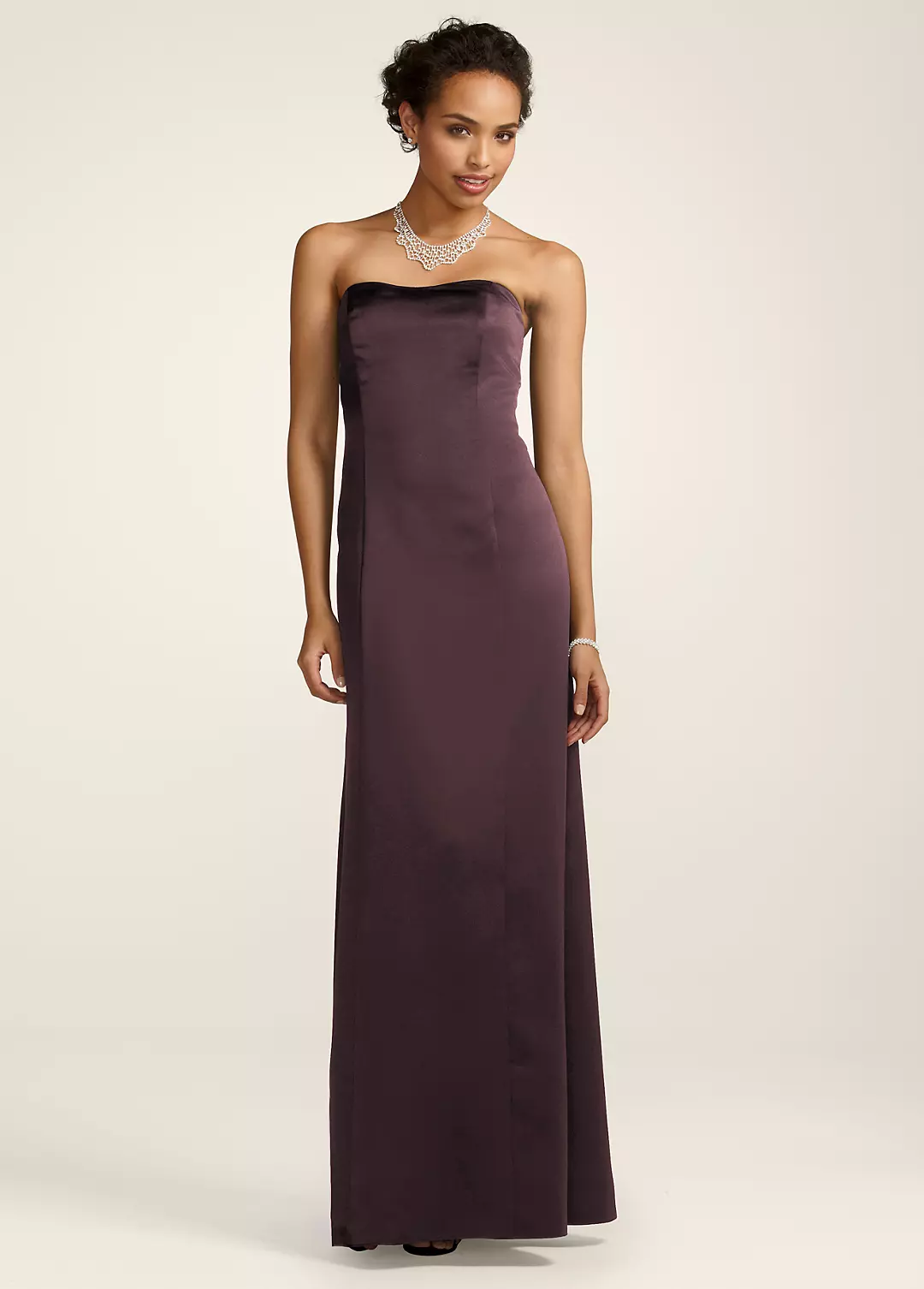 Satin A-line Dress, Sweetheart Neckline - Image 6