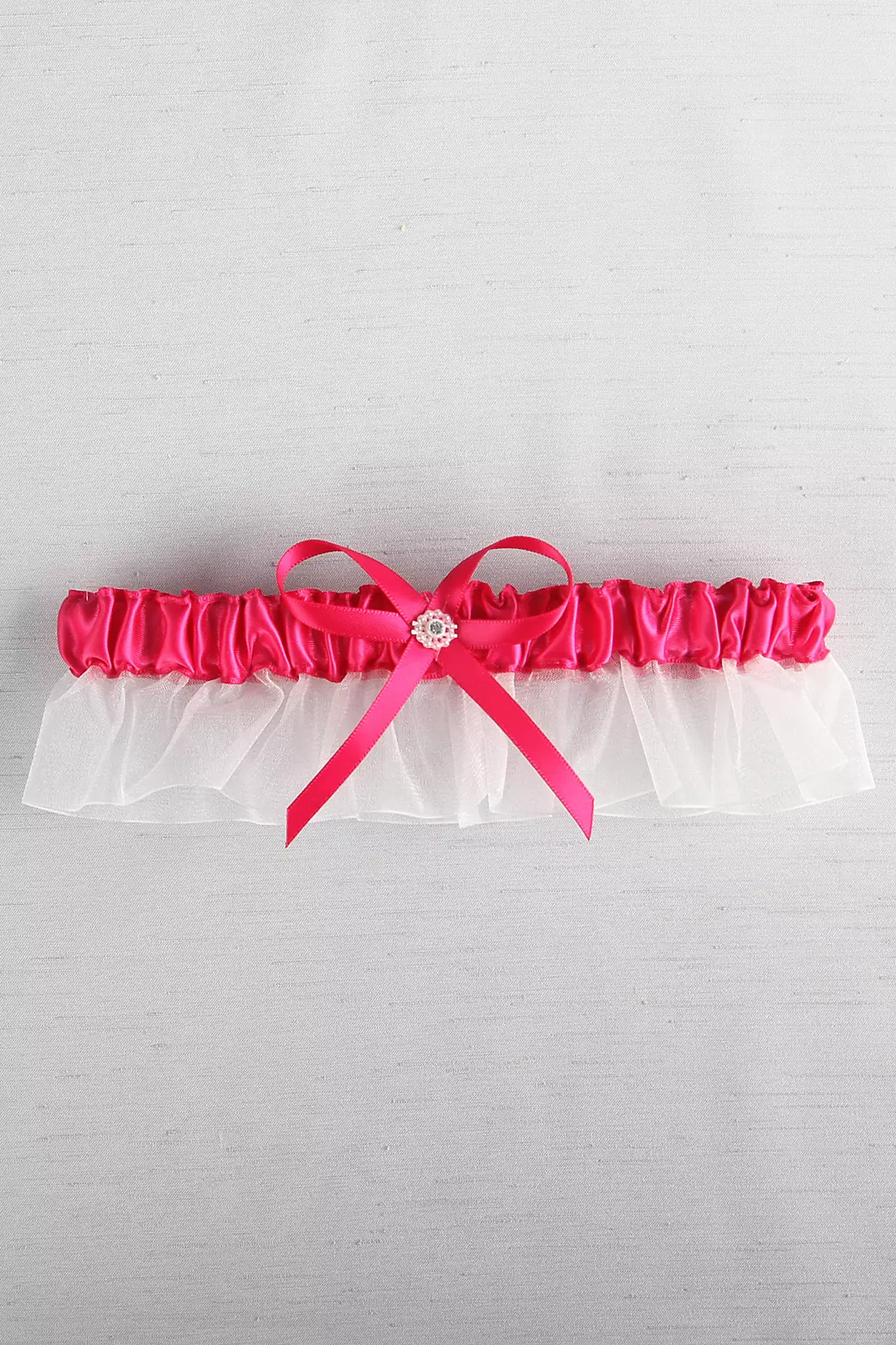 Satin and Chiffon Garter with Bow - Image 2