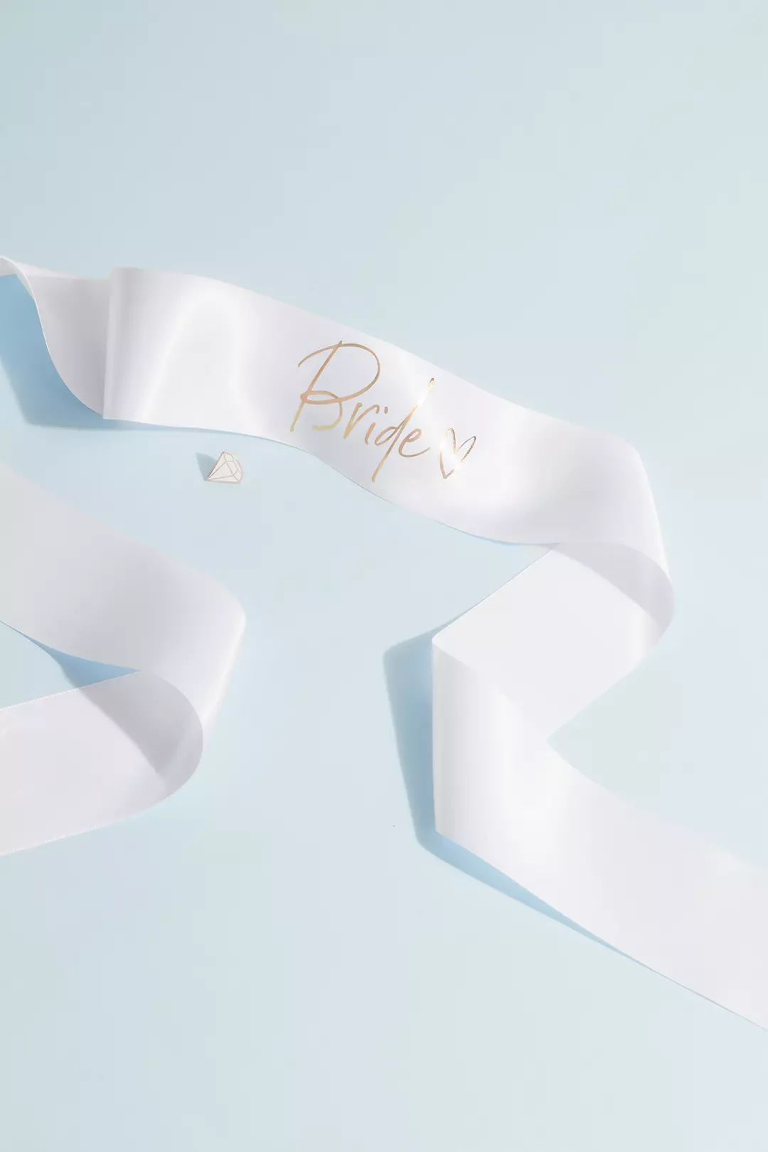 Satin and Gold Foil Bride Sash - Image 2