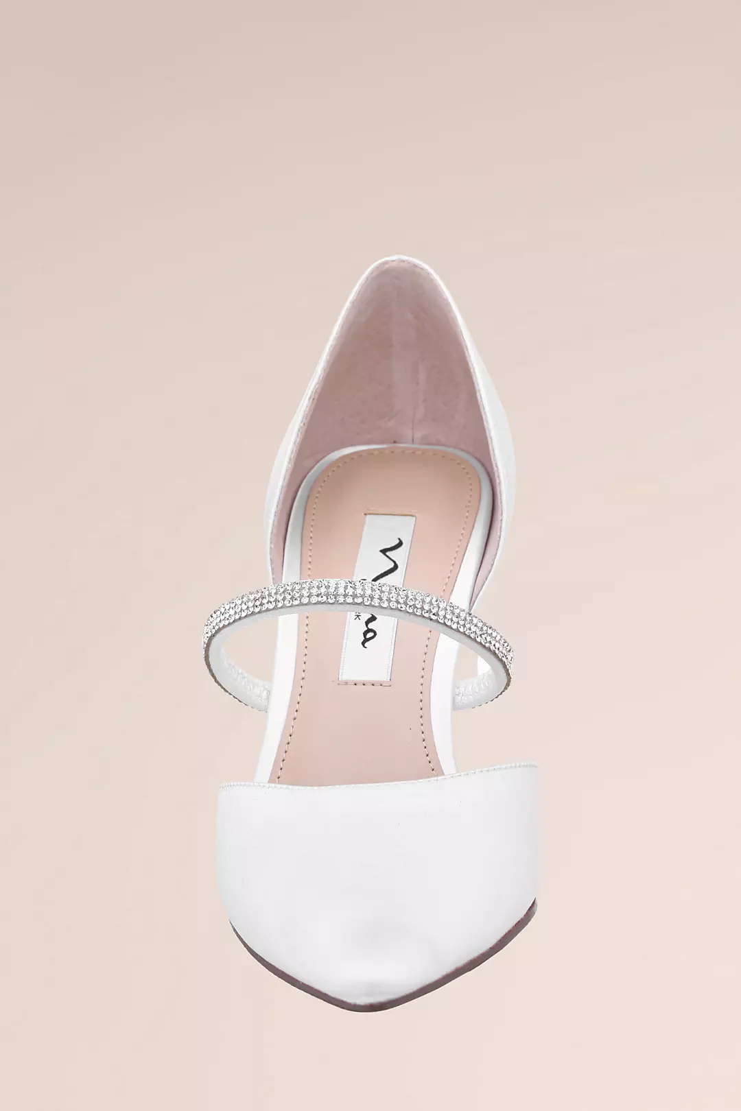Satin Dorsay Pumps with Crystal Instep Strap - Image 2