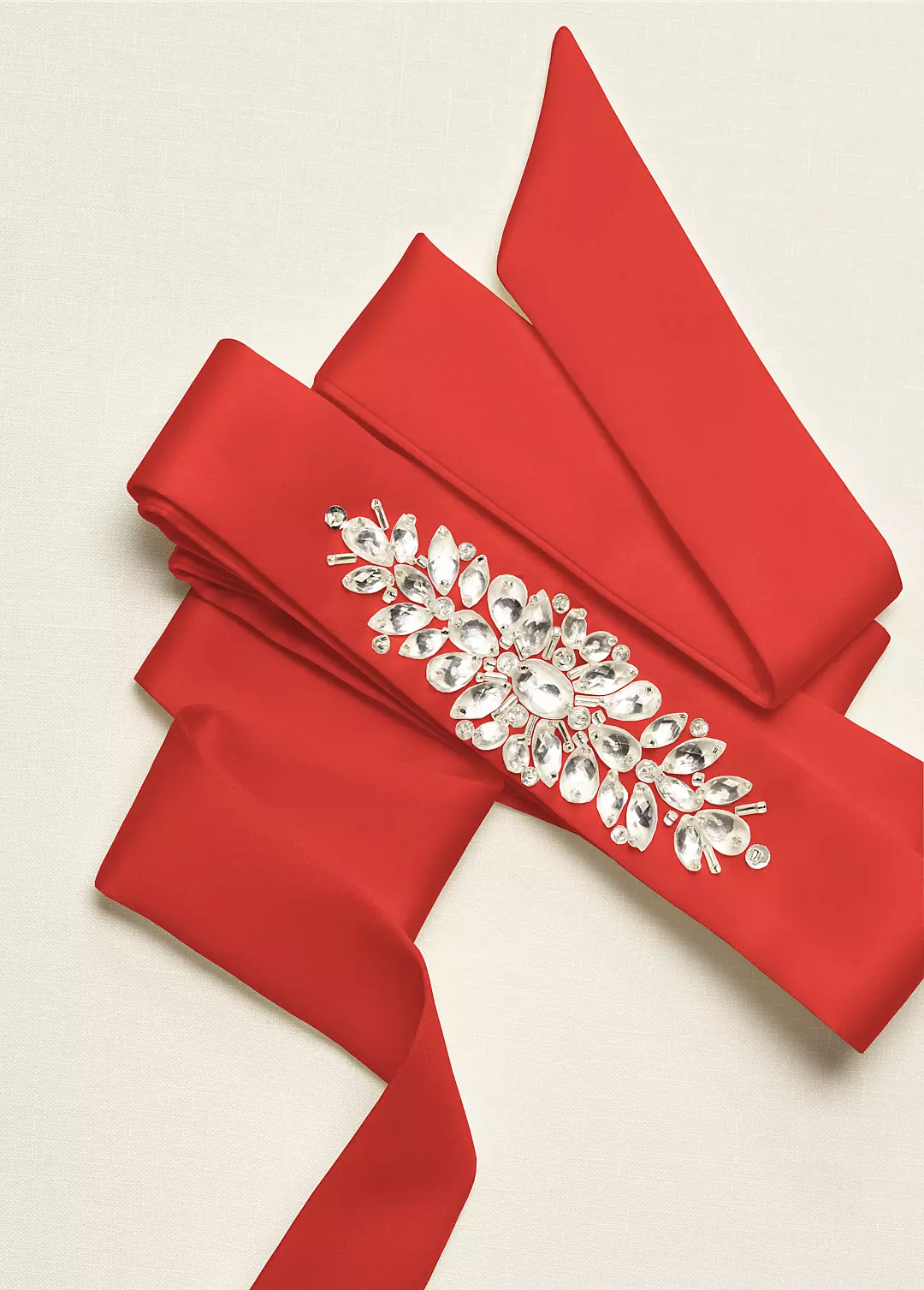 Satin Sash with Beaded Front Detailing - Image 3