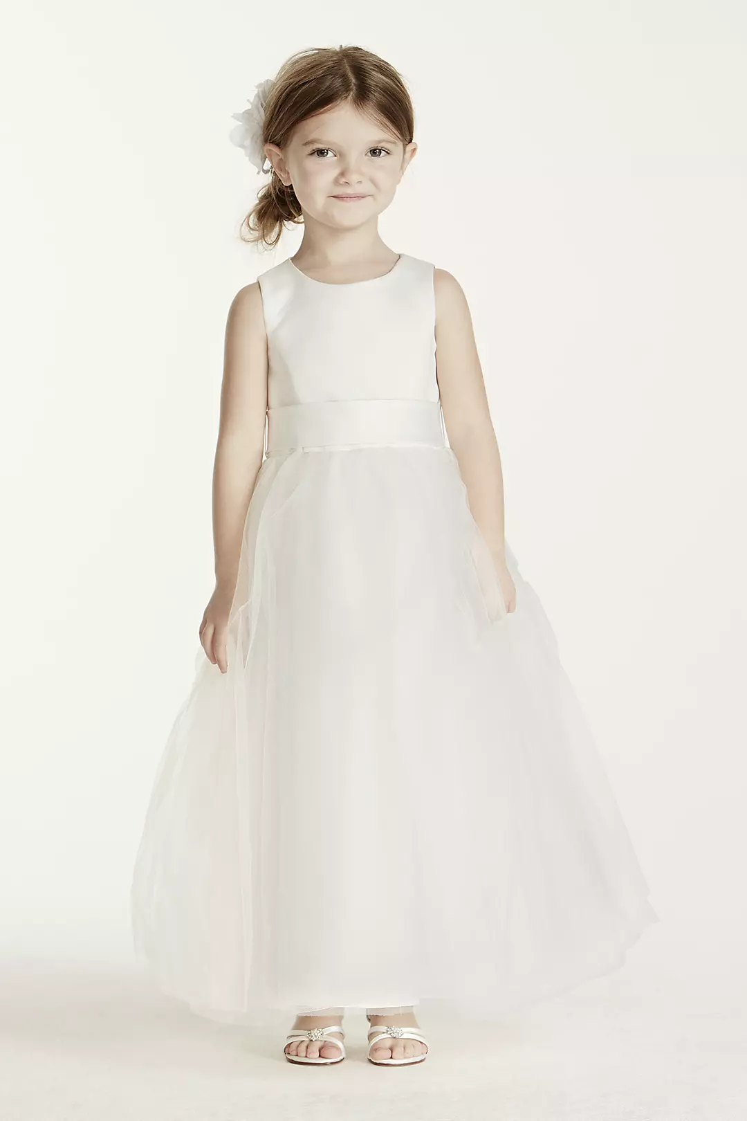 Satin Sleeveless Bodice with Tulle Skirt - Image 2