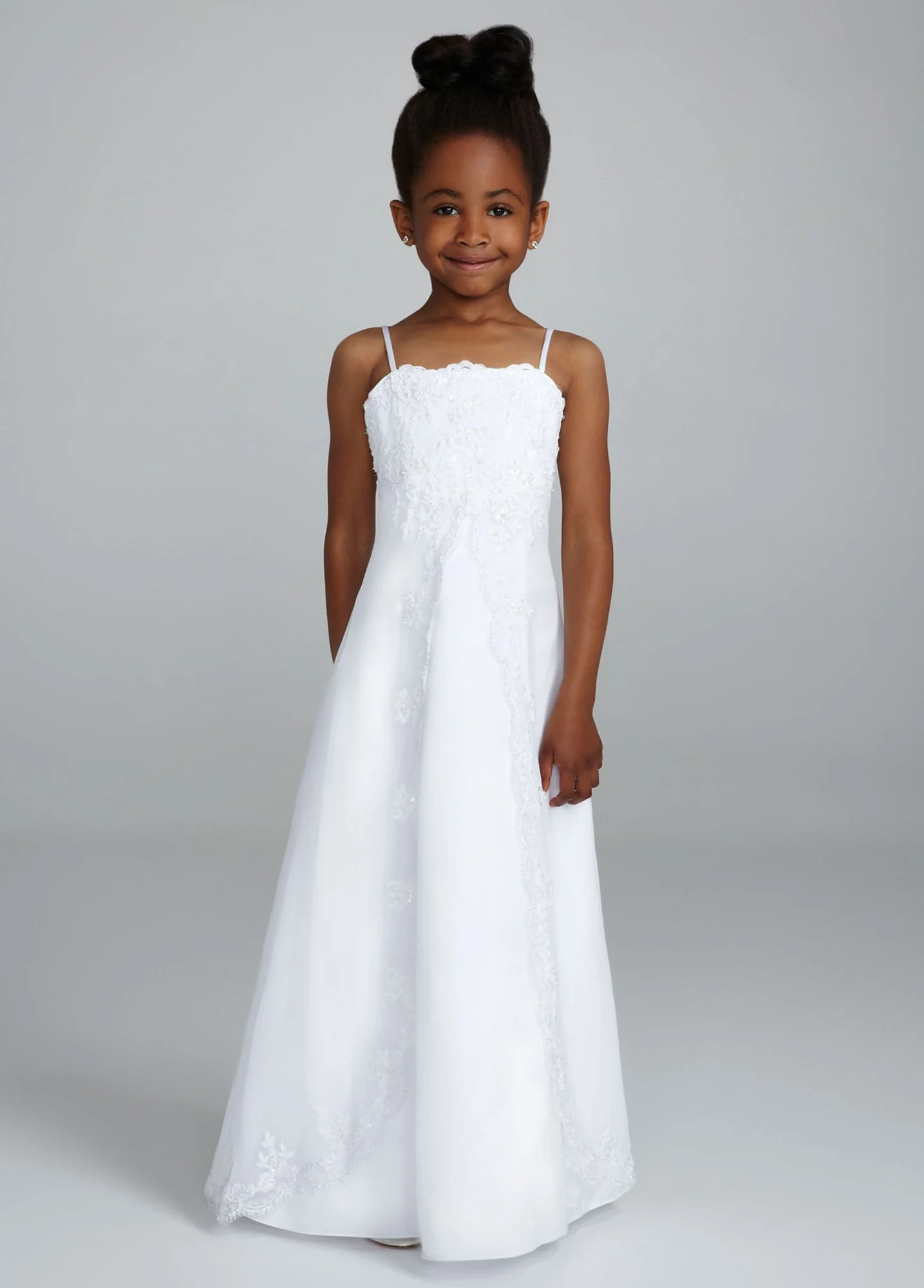 Satin Spaghetti Strap Princess A-line Gown - Image 2