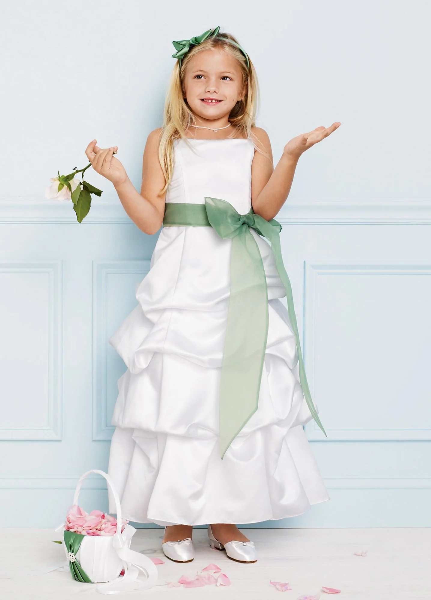 Satin Spaghetti Strap with Pick-up Skirt - Image 3