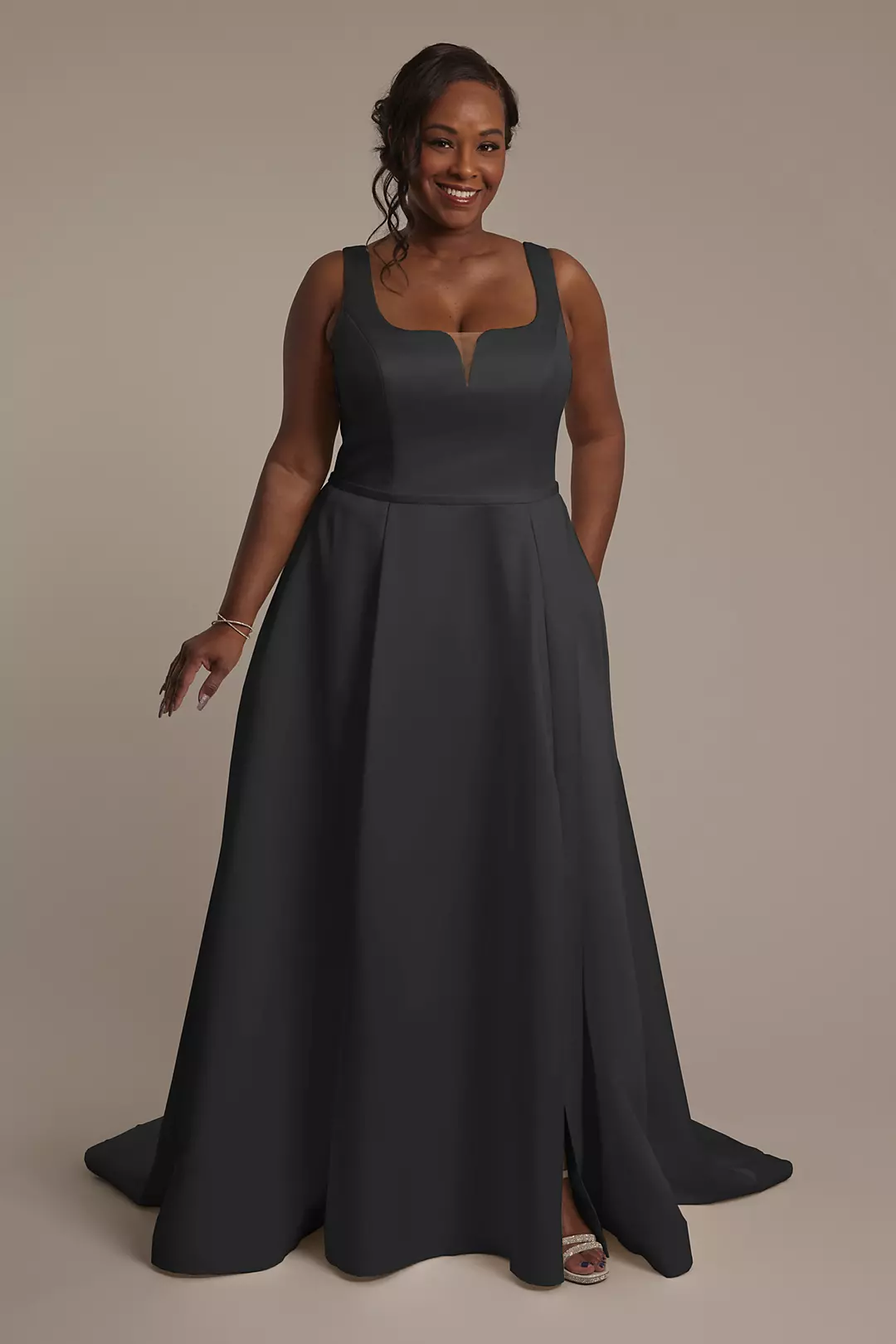 Satin Tank Ball Gown Wedding Dress - Image 18