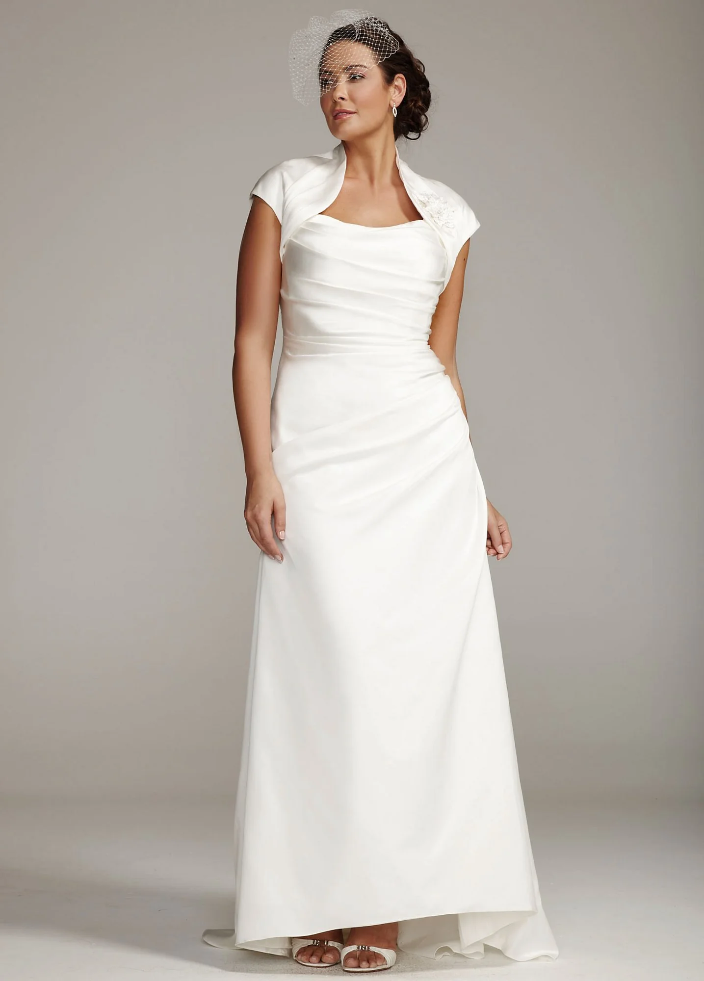 Satin Tank Dress with Stylish Shrug