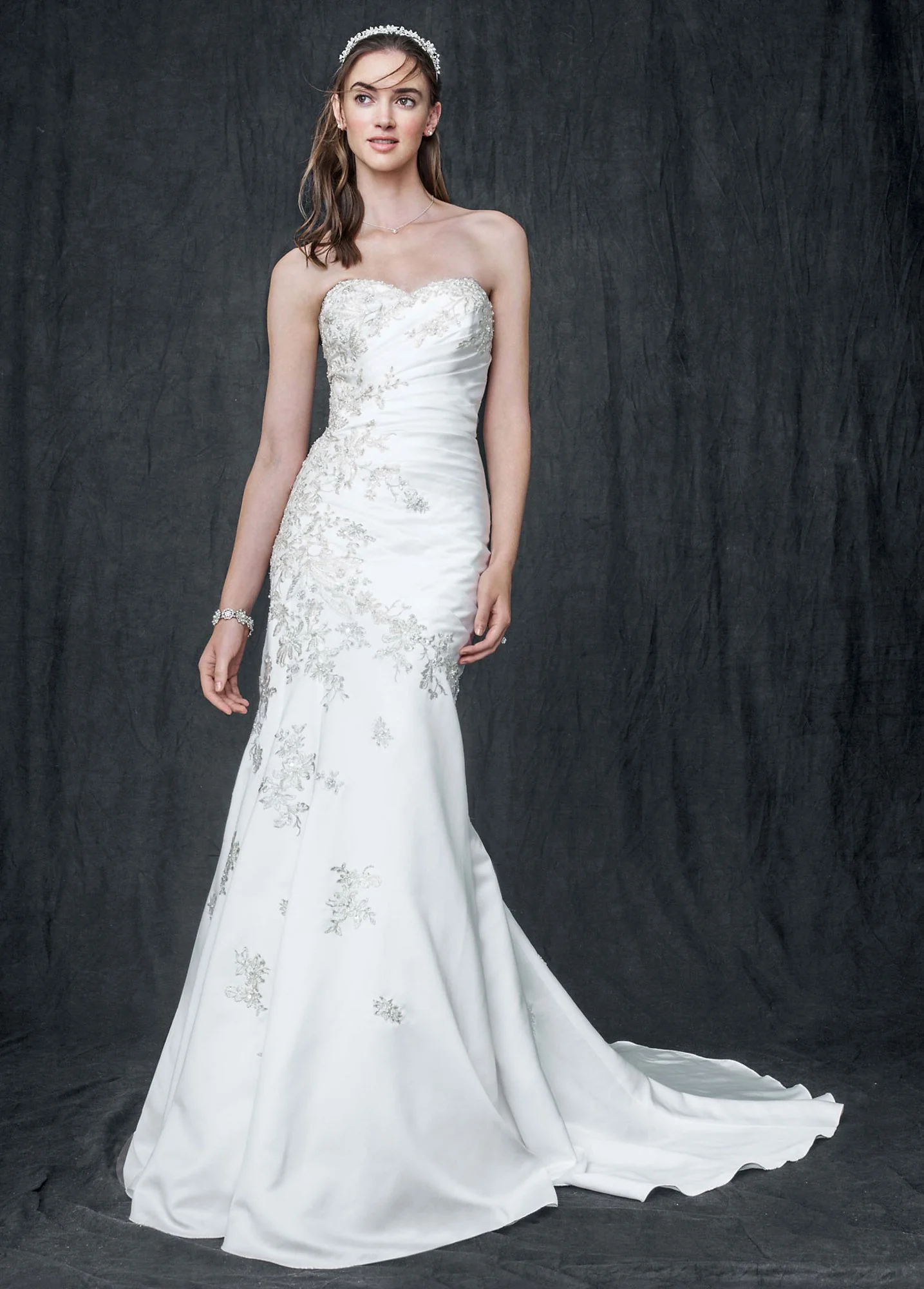 Satin Trumpet Gown with Sweetheart Neckline