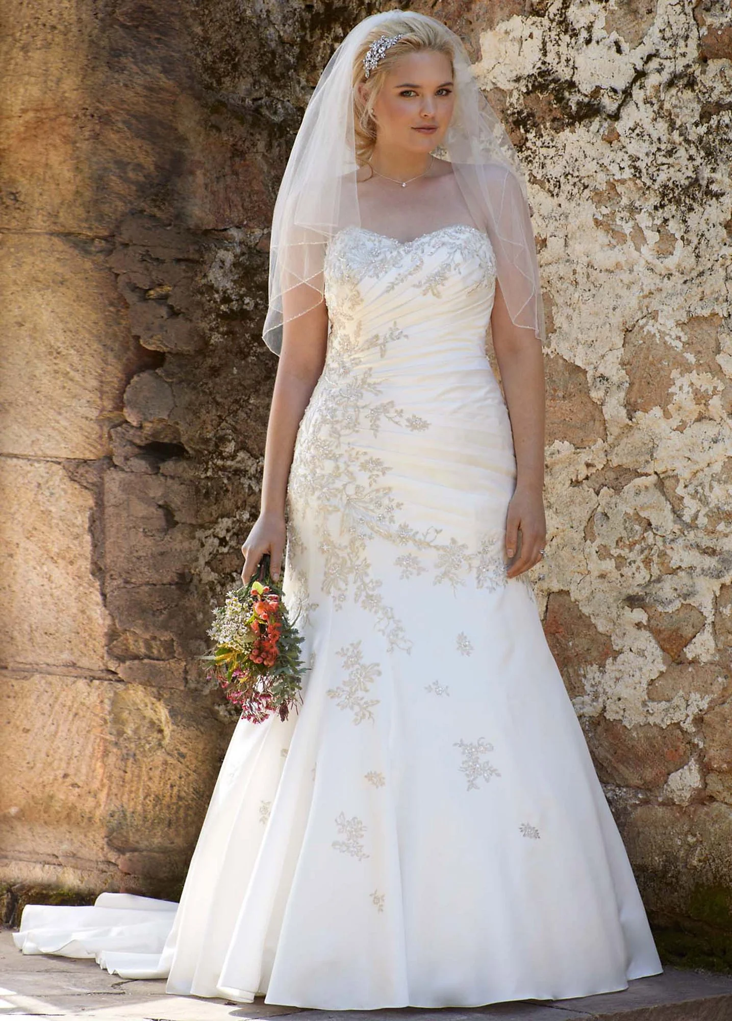 Satin Trumpet Gown with Sweetheart Neckline - Image 2